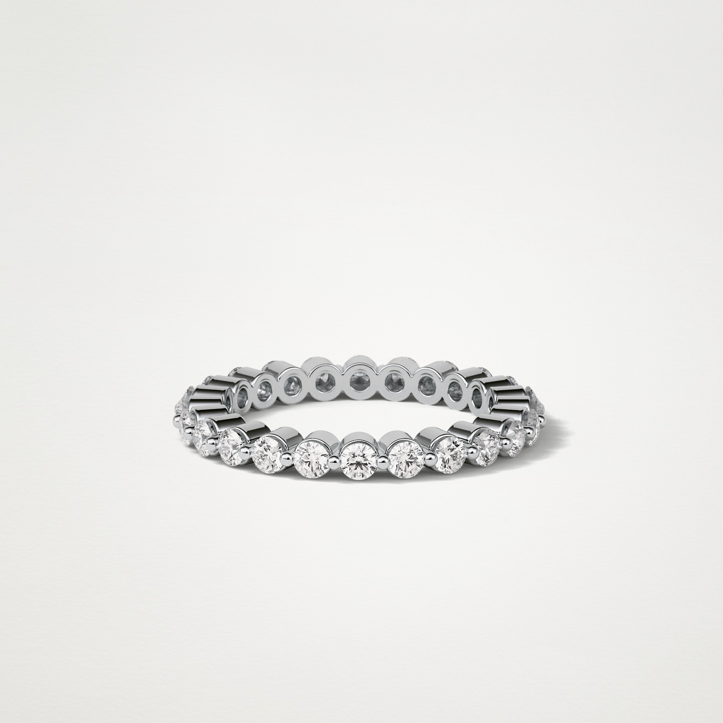 1.2 TCW Round Full Eternity Wedding Band – Solid Gold Elegant and Timeless Design