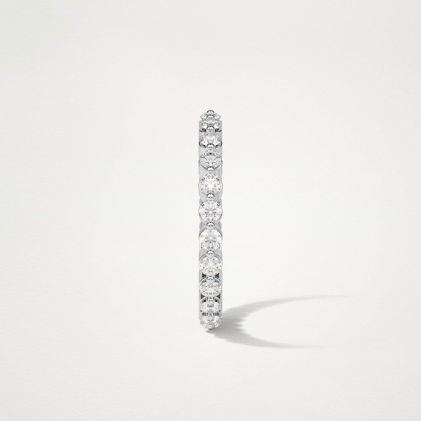 1.2 TCW Round Full Eternity Wedding Band – Solid Gold Elegant and Timeless Design