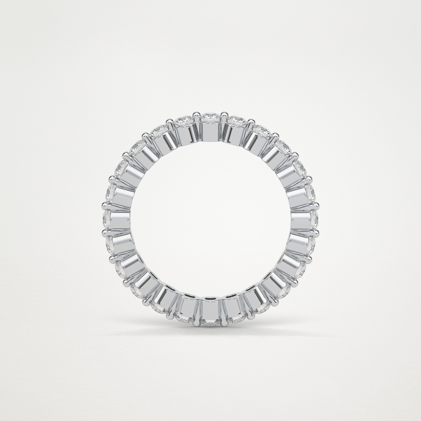 1.2 TCW Round Full Eternity Wedding Band – Solid Gold Elegant and Timeless Design