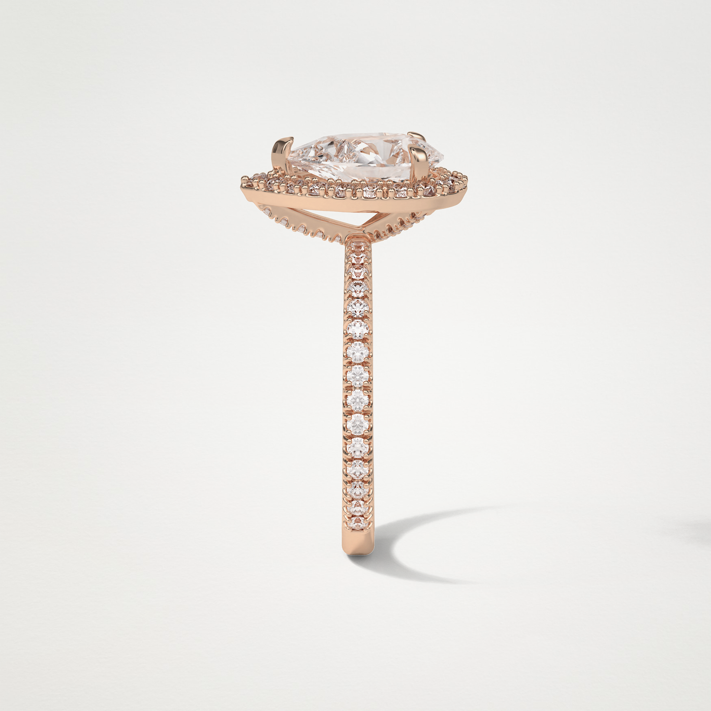 Pear Halo & Pave Moissanite Engagement Ring – 1.93 CT Lab-Created Brilliance in 10K/14K/18K Gold