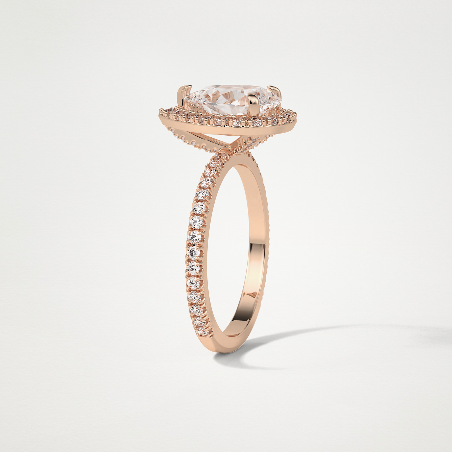 Pear Halo & Pave Moissanite Engagement Ring – 1.93 CT Lab-Created Brilliance in 10K/14K/18K Gold