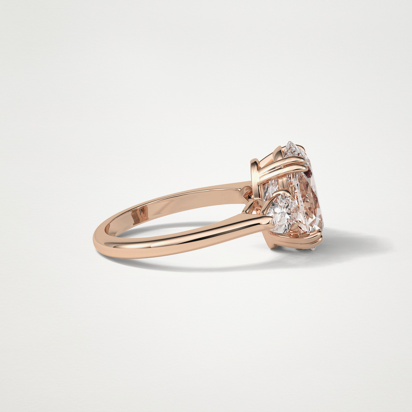 Oval 3 Stone Moissanite Engagement Ring – 3.75 CT Lab-Created Brilliance in 10K/14K/18K Gold