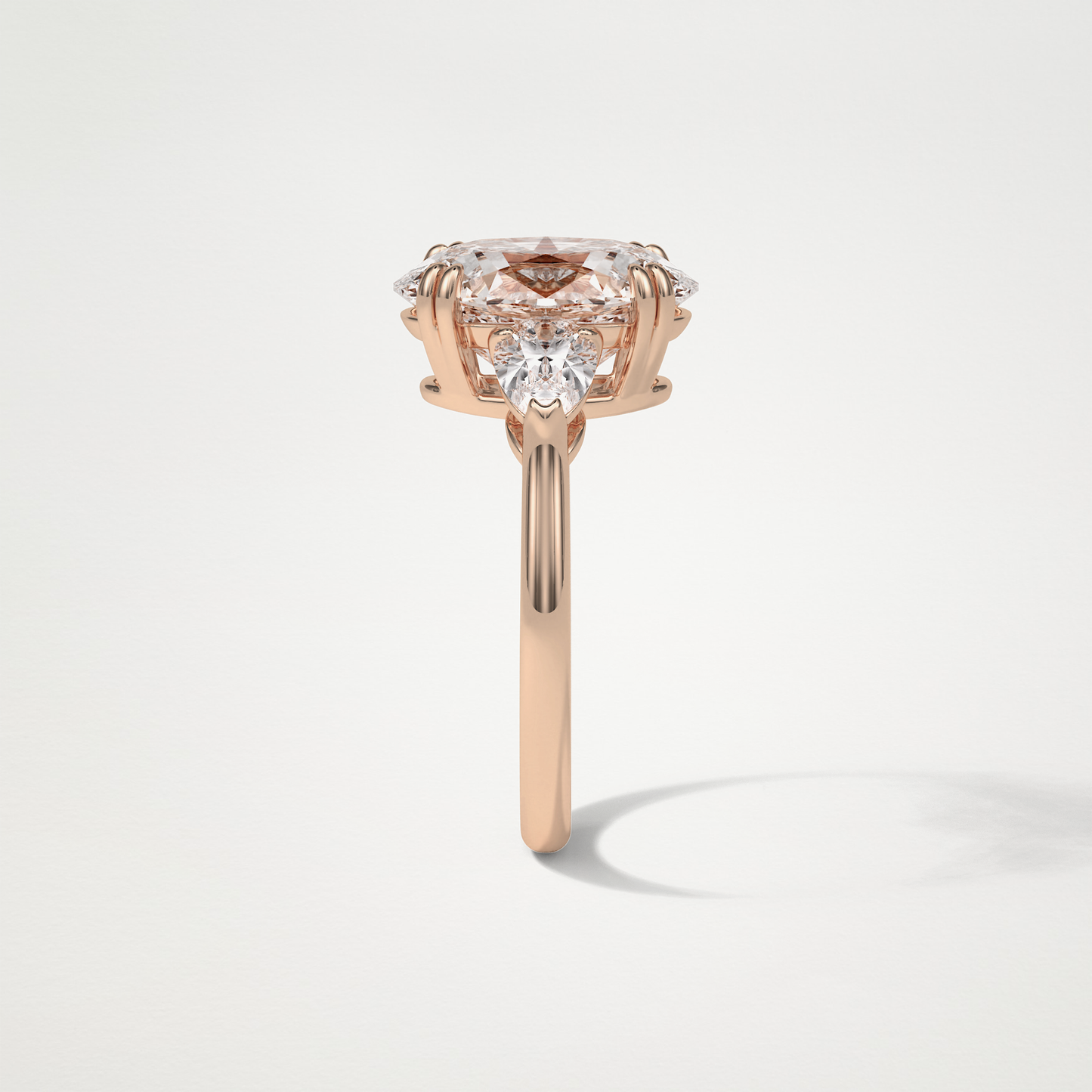Oval 3 Stone Moissanite Engagement Ring – 3.75 CT Lab-Created Brilliance in 10K/14K/18K Gold