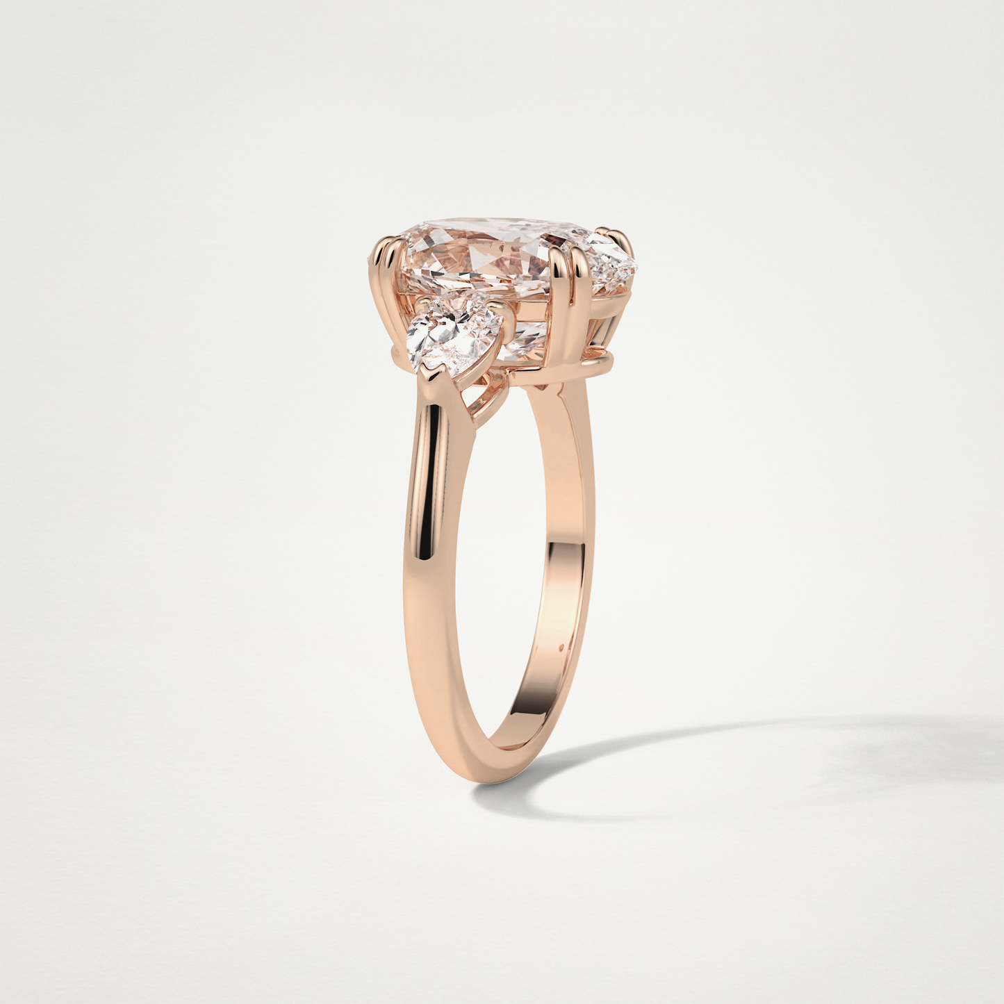 Oval 3 Stone Moissanite Engagement Ring – 3.75 CT Lab-Created Brilliance in 10K/14K/18K Gold