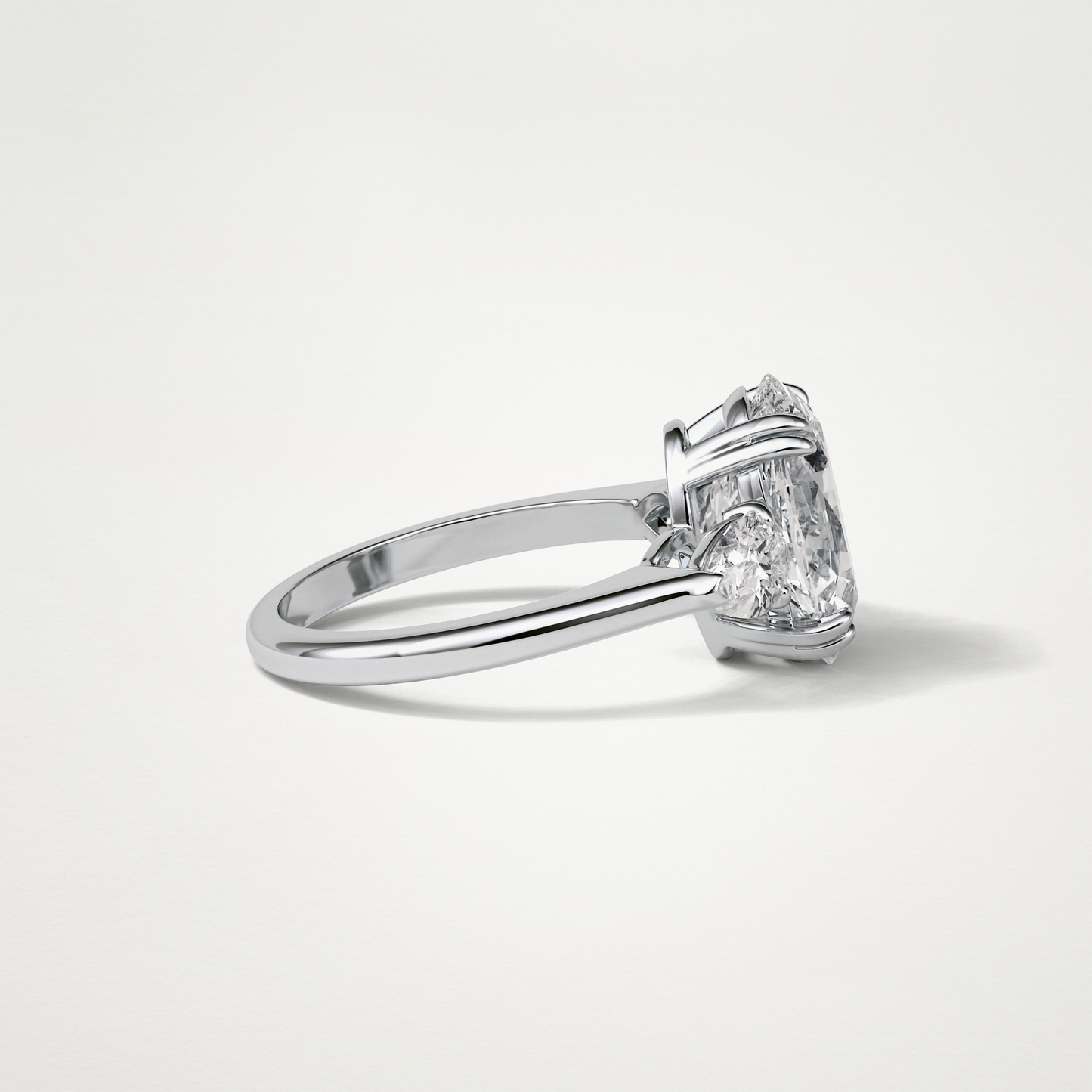 Oval 3 Stone Moissanite Engagement Ring – 3.75 CT Lab-Created Brilliance in 10K/14K/18K Gold