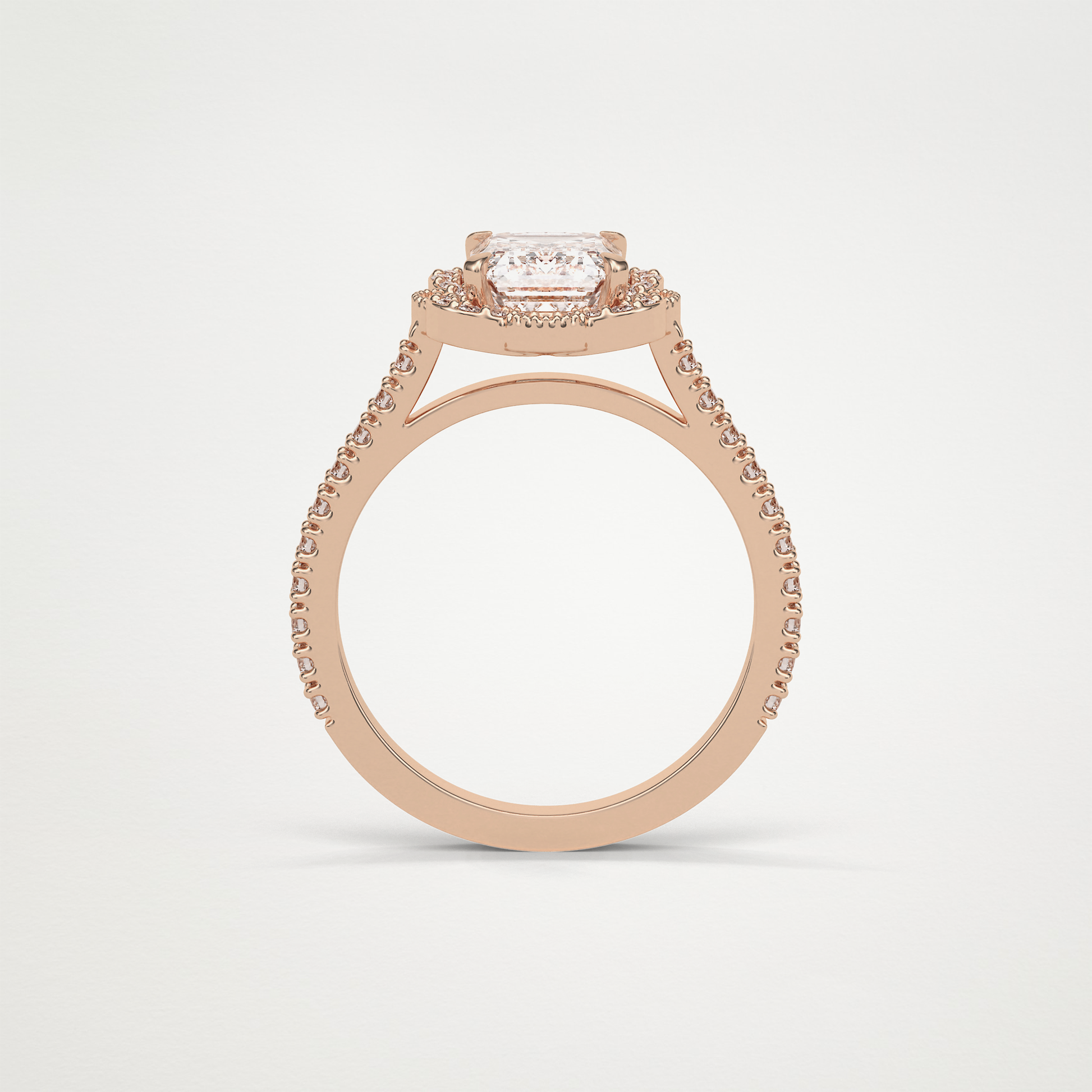 Emerald Cluster & Pave Moissanite Engagement Ring – 1.6 CT Lab-Created Brilliance in 10K/14K/18K Gold