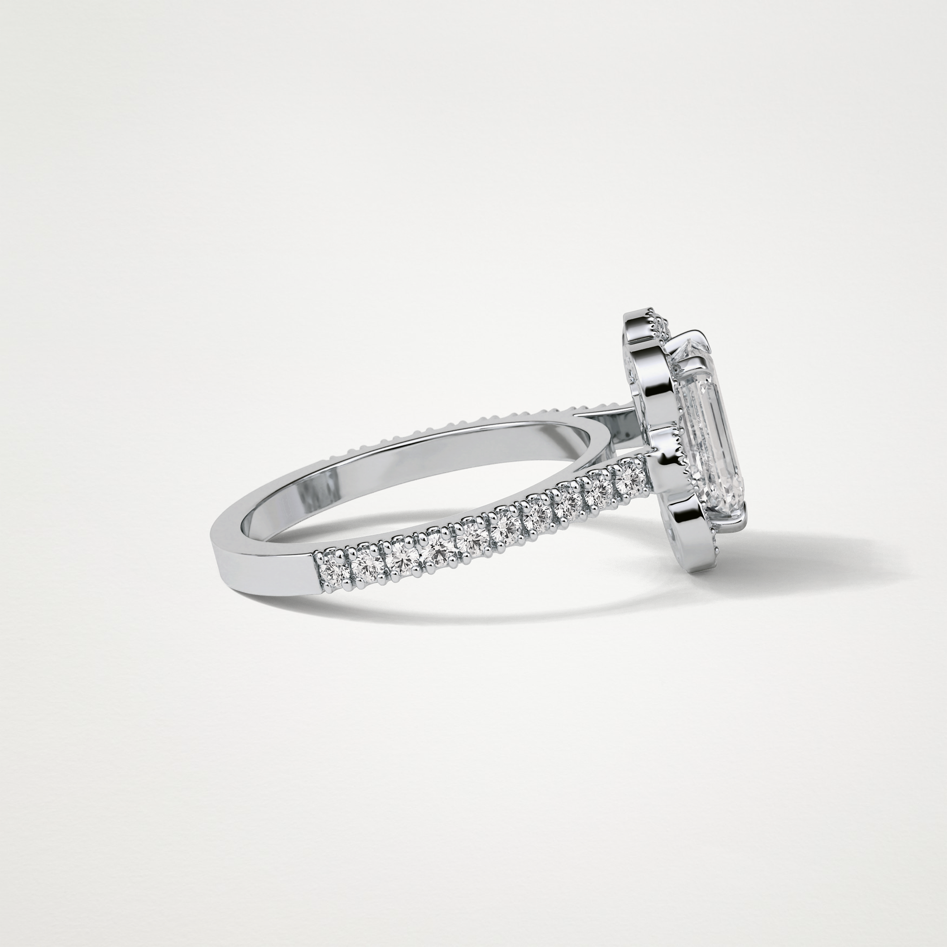 Emerald Cluster & Pave Moissanite Engagement Ring – 1.6 CT Lab-Created Brilliance in 10K/14K/18K Gold