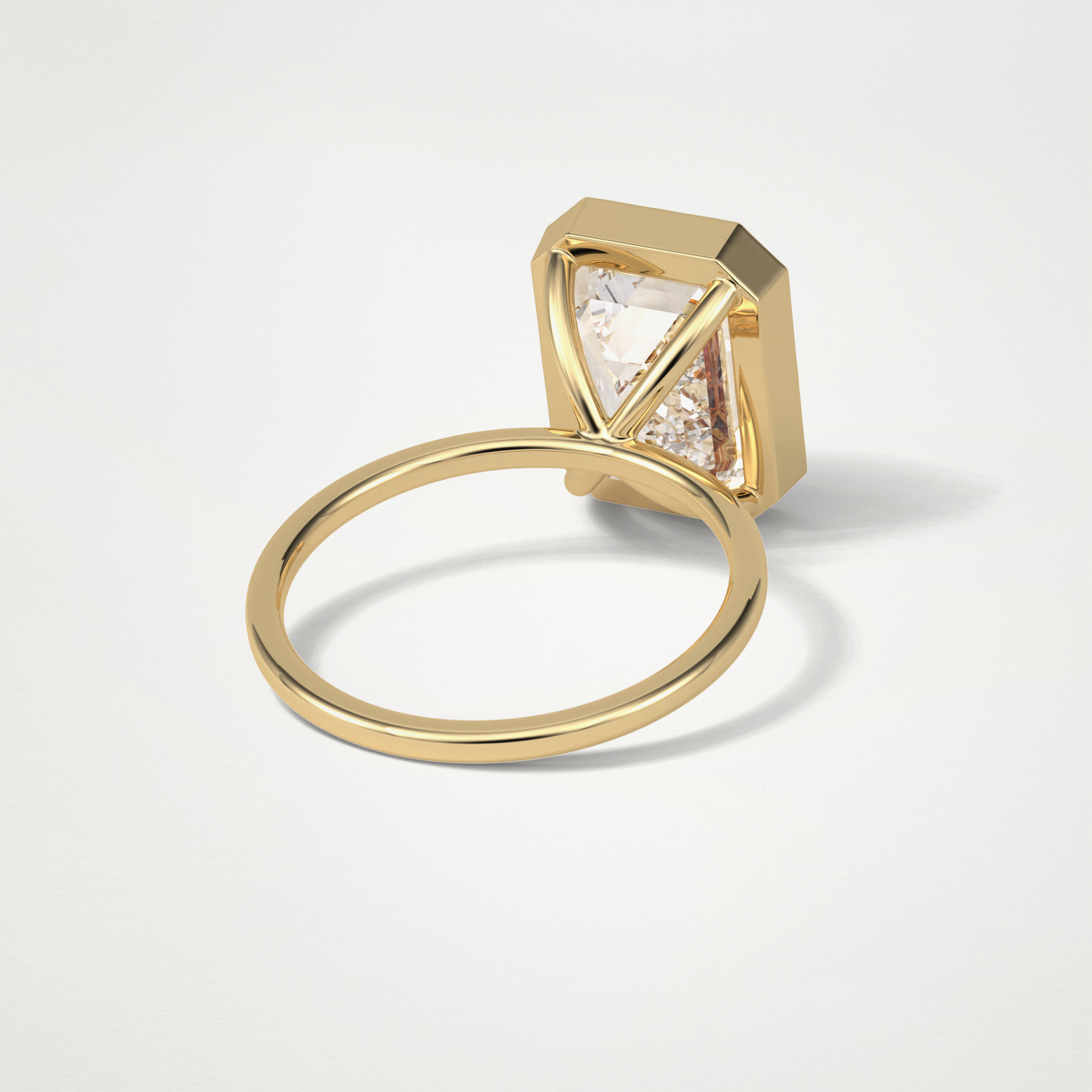 Emerald Solitaire Bezel Engagement Ring – 4.6 CT Lab-Created Brilliance in 10K/14K/18K Gold
