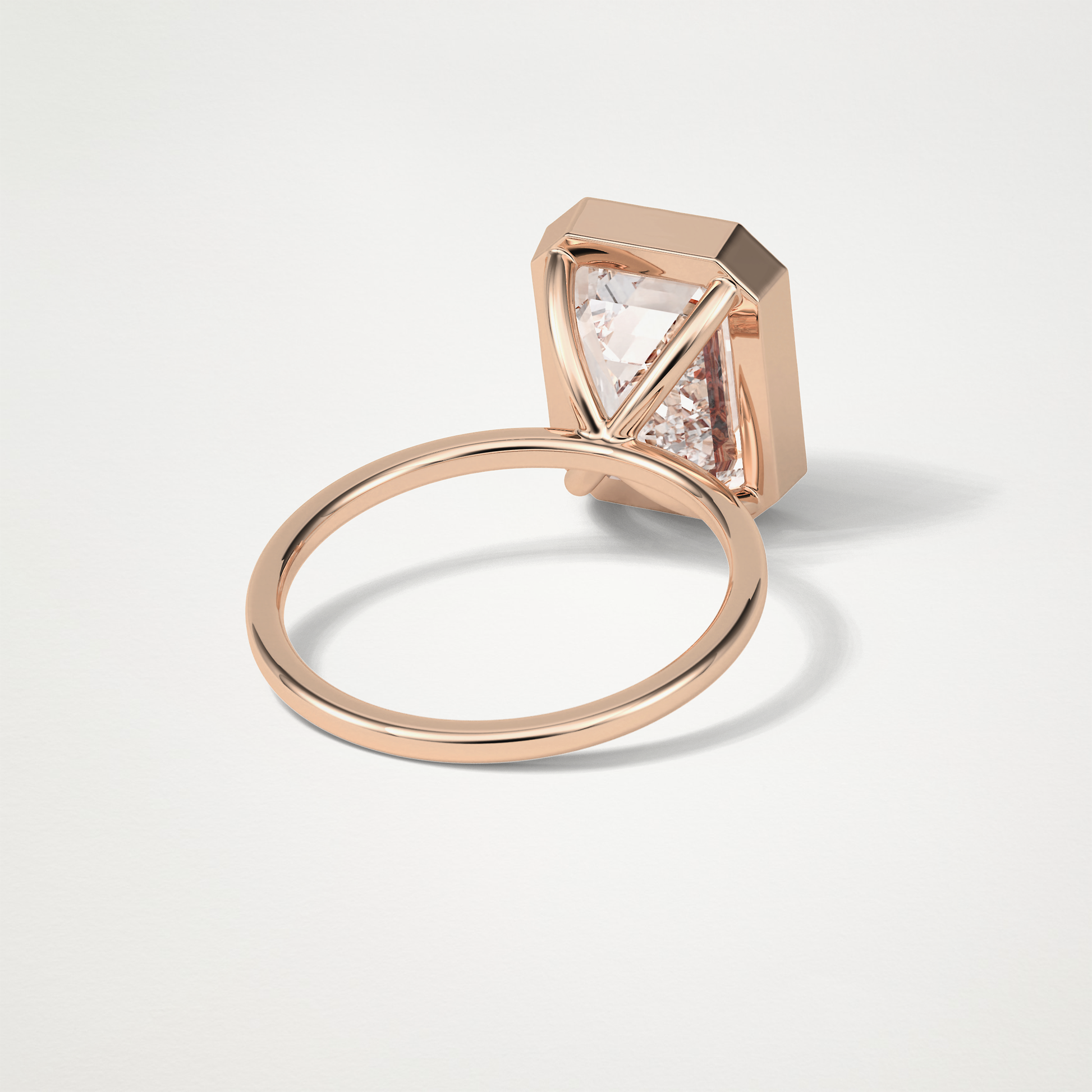 Emerald Solitaire Bezel Engagement Ring – 4.6 CT Lab-Created Brilliance in 10K/14K/18K Gold