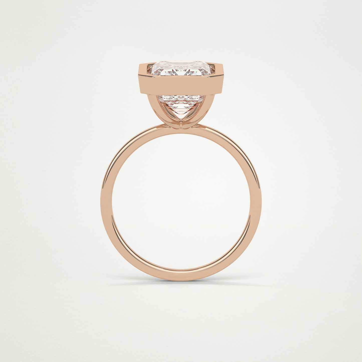 Emerald Solitaire Bezel Engagement Ring – 4.6 CT Lab-Created Brilliance in 10K/14K/18K Gold