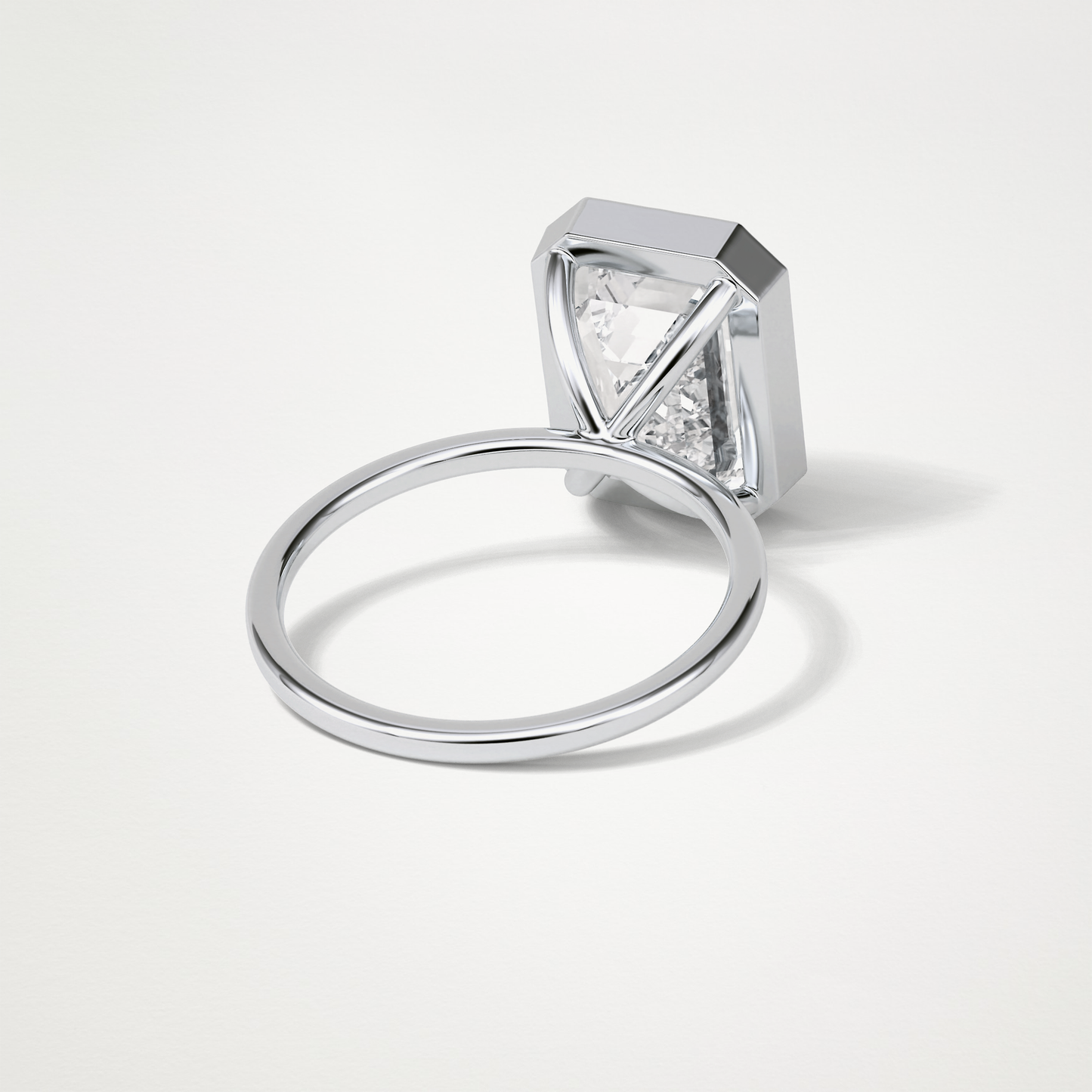 Emerald Solitaire Bezel Engagement Ring – 4.6 CT Lab-Created Brilliance in 10K/14K/18K Gold