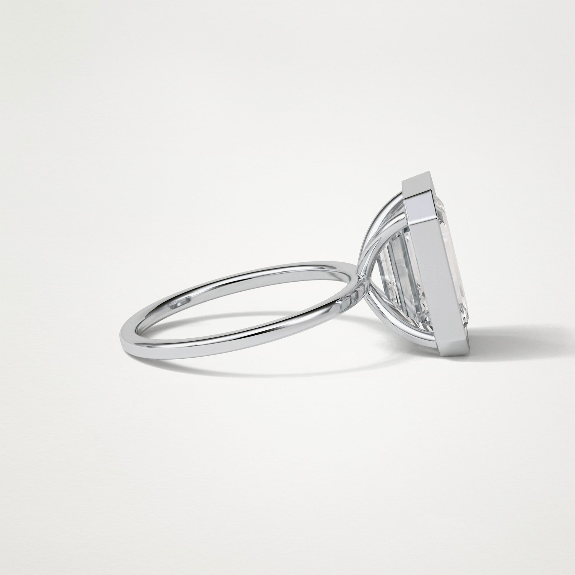 Emerald Solitaire Bezel Engagement Ring – 4.6 CT Lab-Created Brilliance in 10K/14K/18K Gold