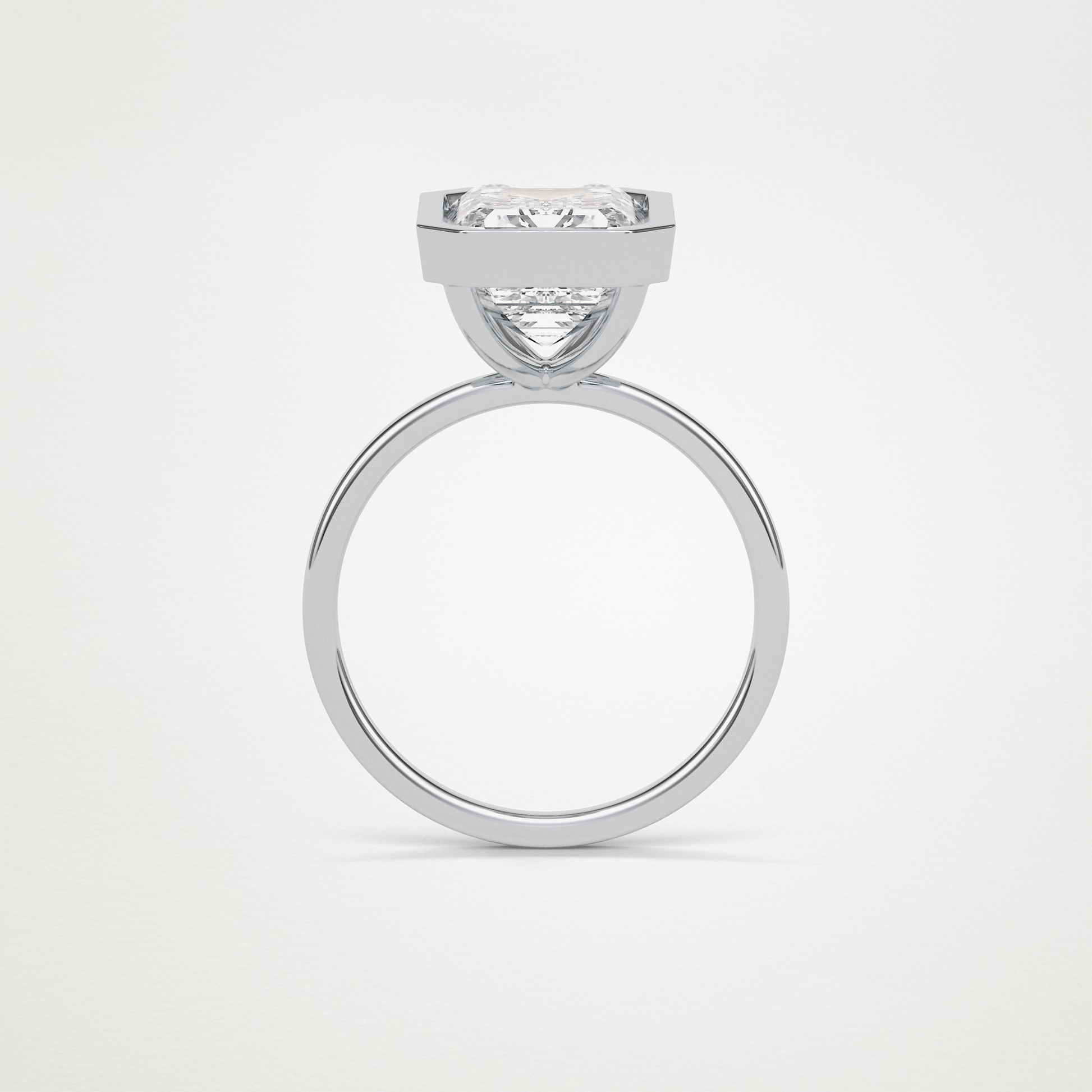 Emerald Solitaire Bezel Engagement Ring – 4.6 CT Lab-Created Brilliance in 10K/14K/18K Gold