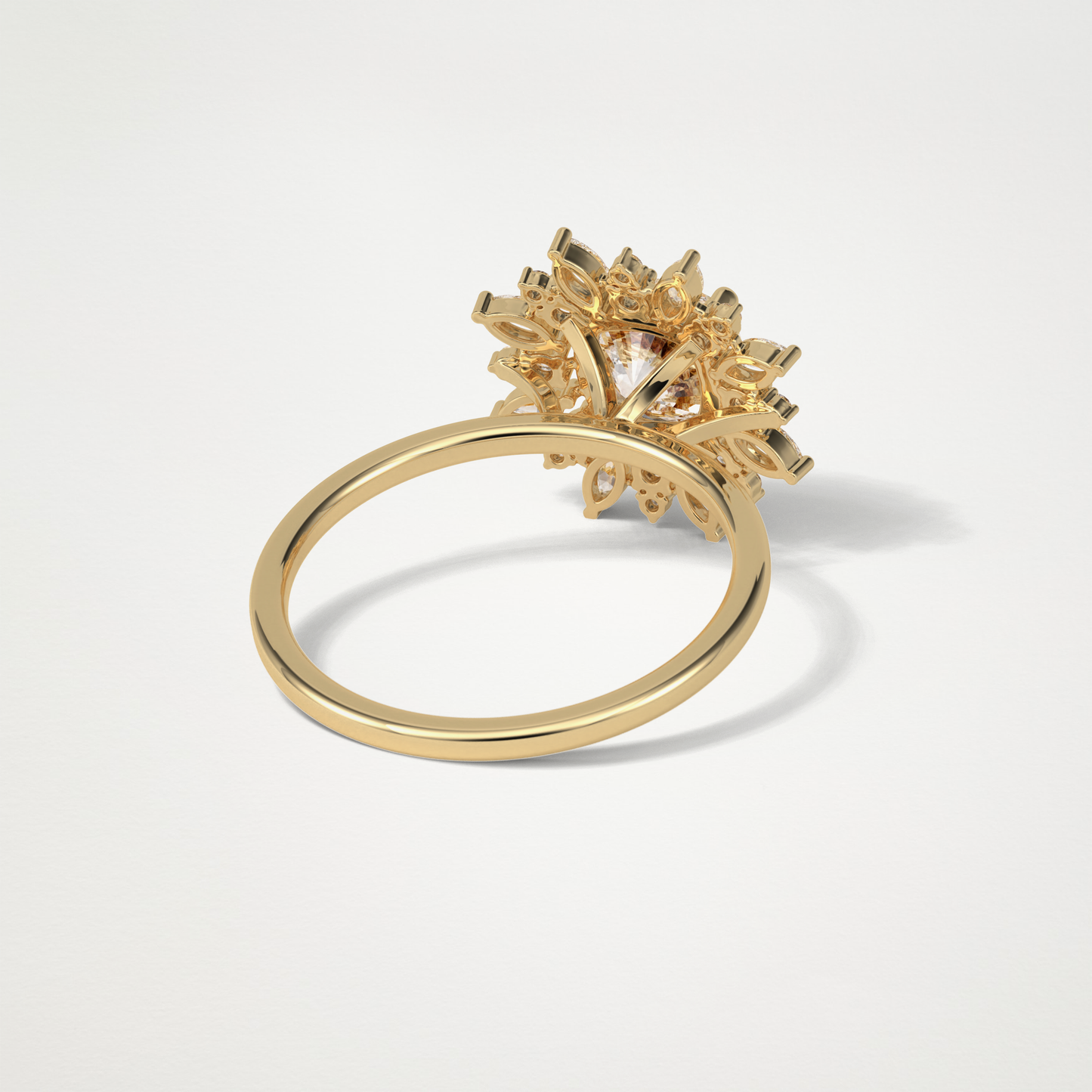 Cushion Cluster Engagement Ring – 1.21 CT Lab-Created Brilliance in 10K/14K/18K Gold