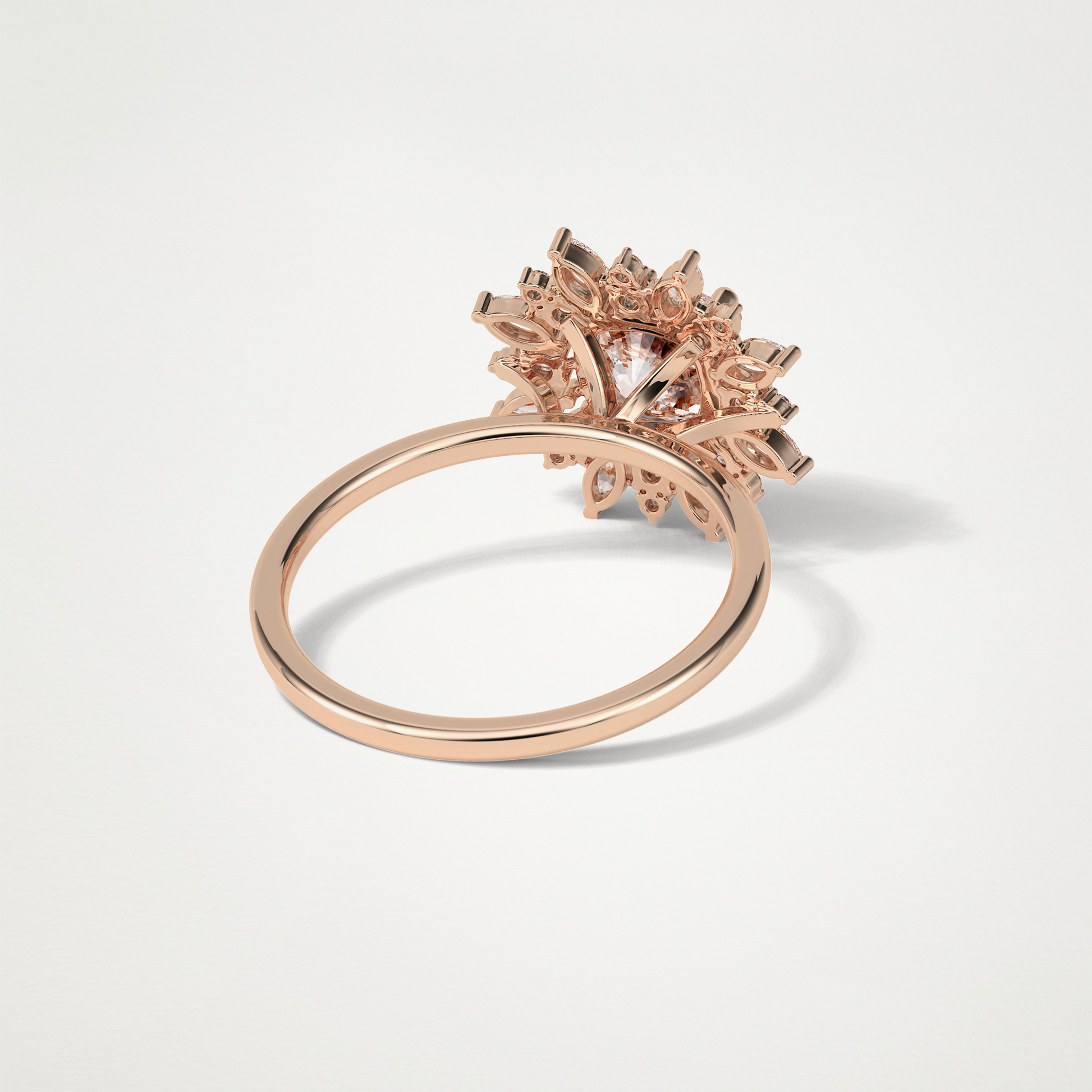 Cushion Cluster Engagement Ring – 1.21 CT Lab-Created Brilliance in 10K/14K/18K Gold