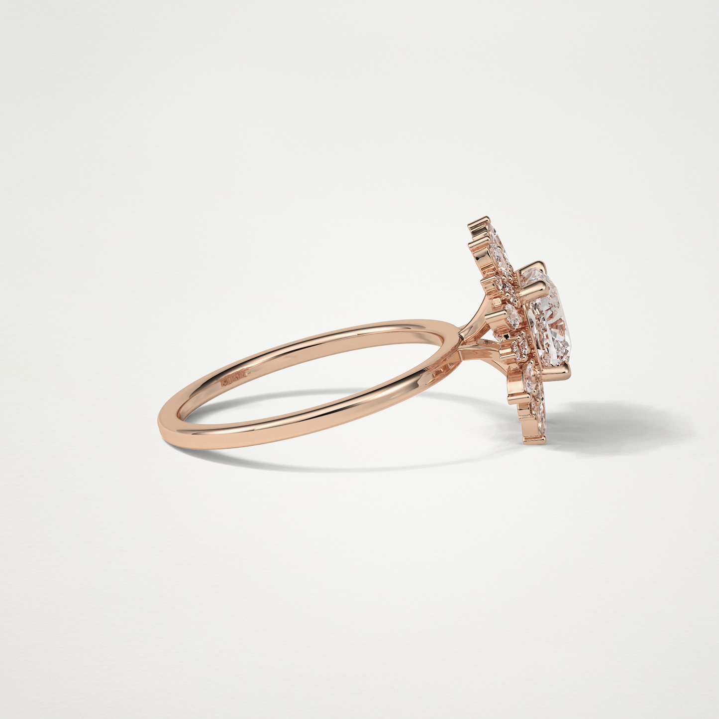 Cushion Cluster Engagement Ring – 1.21 CT Lab-Created Brilliance in 10K/14K/18K Gold