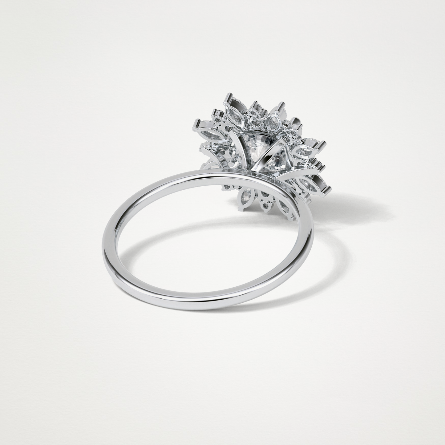Cushion Cluster Engagement Ring – 1.21 CT Lab-Created Brilliance in 10K/14K/18K Gold