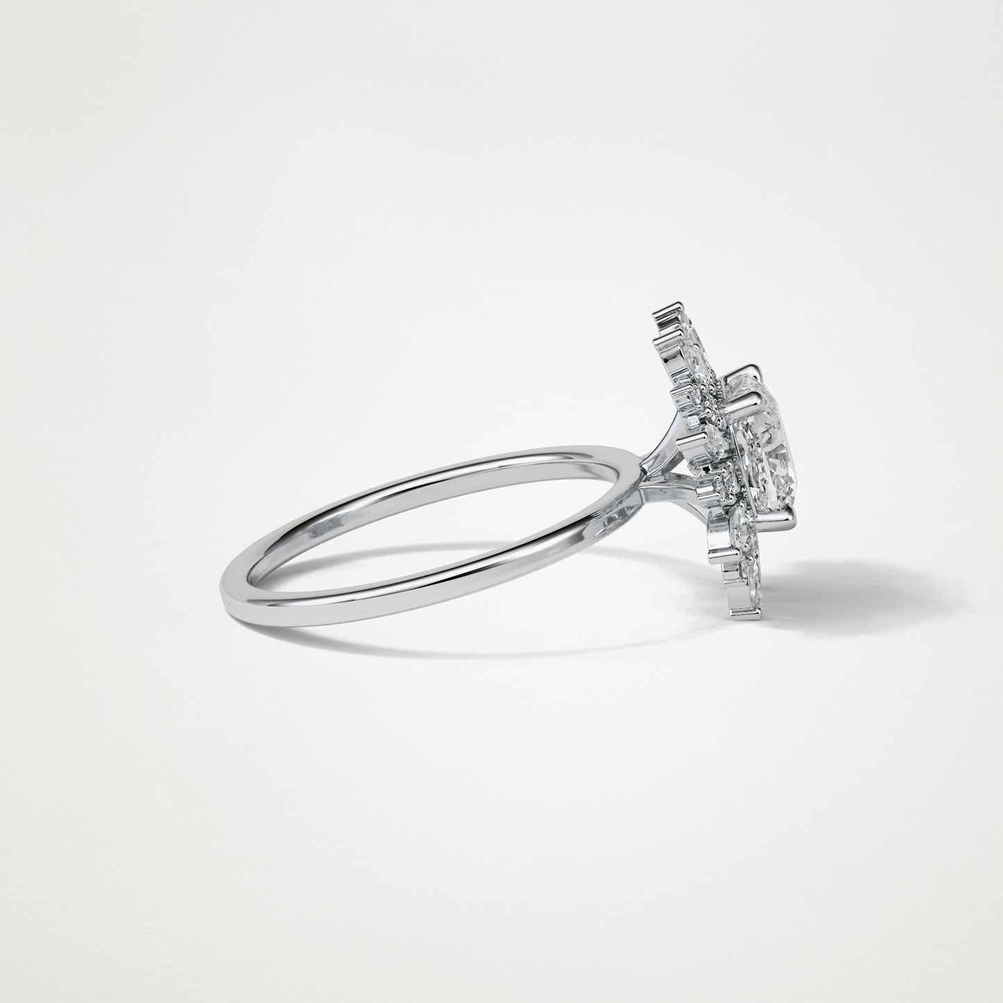 Cushion Cluster Engagement Ring – 1.21 CT Lab-Created Brilliance in 10K/14K/18K Gold