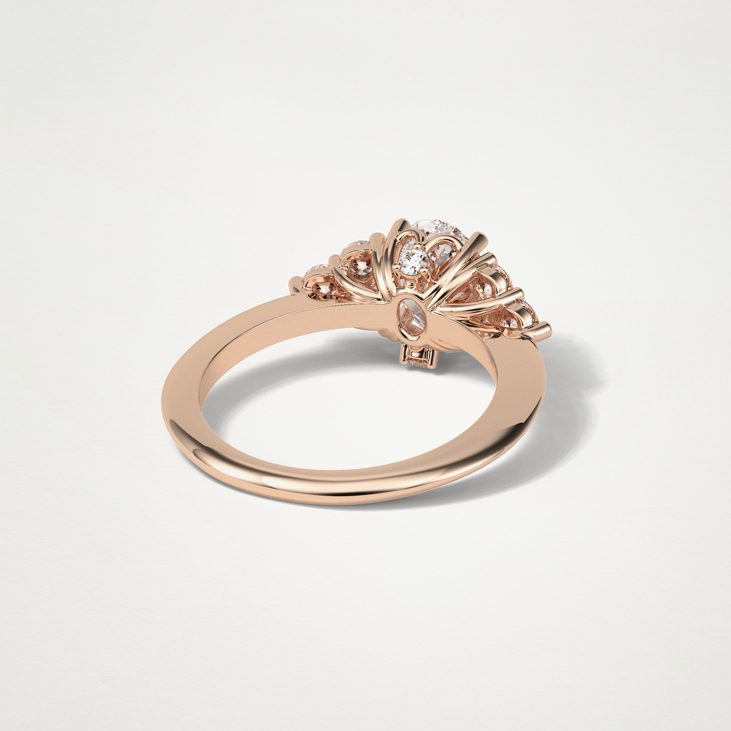 Oval Cluster Engagement Ring – 1.33 CT Lab-Created Brilliance in 10K/14K/18K Gold
