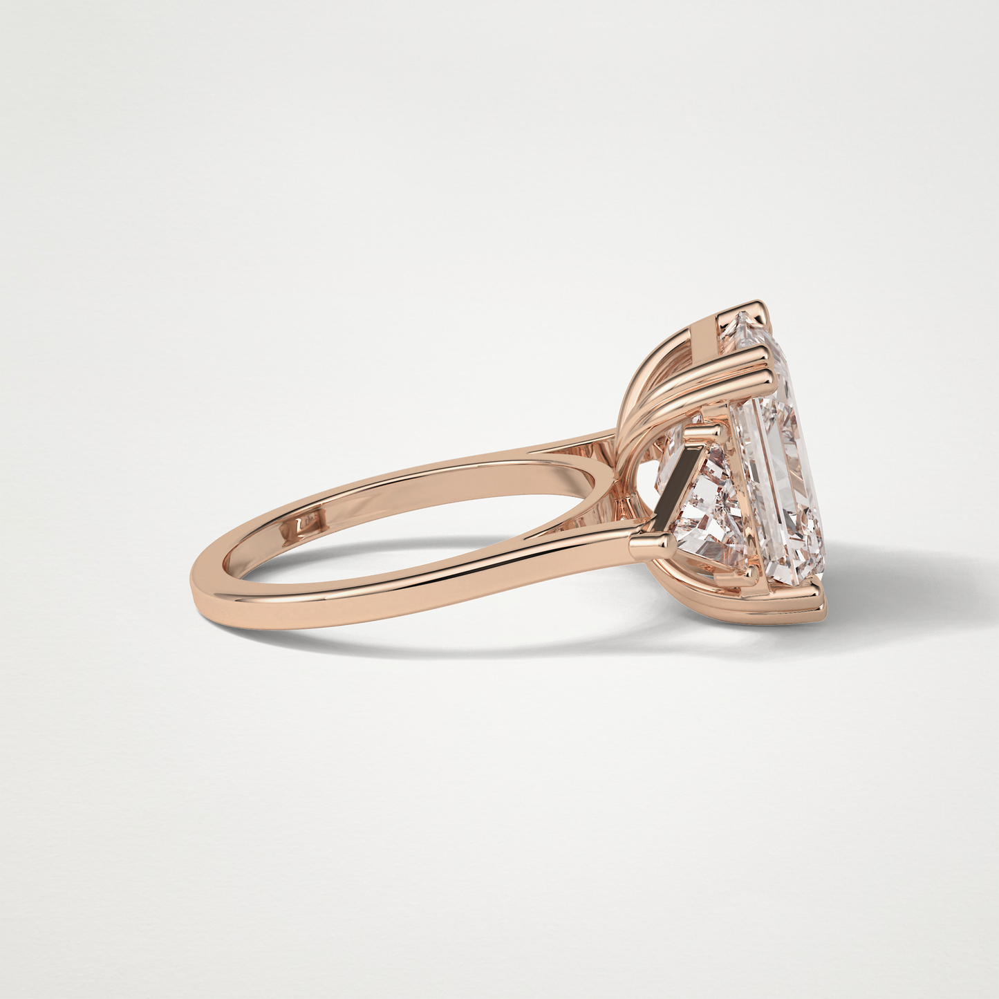 Asscher 3 Stone Engagement Ring – 6.34 CT Lab-Created Brilliance in 10K/14K/18K Gold