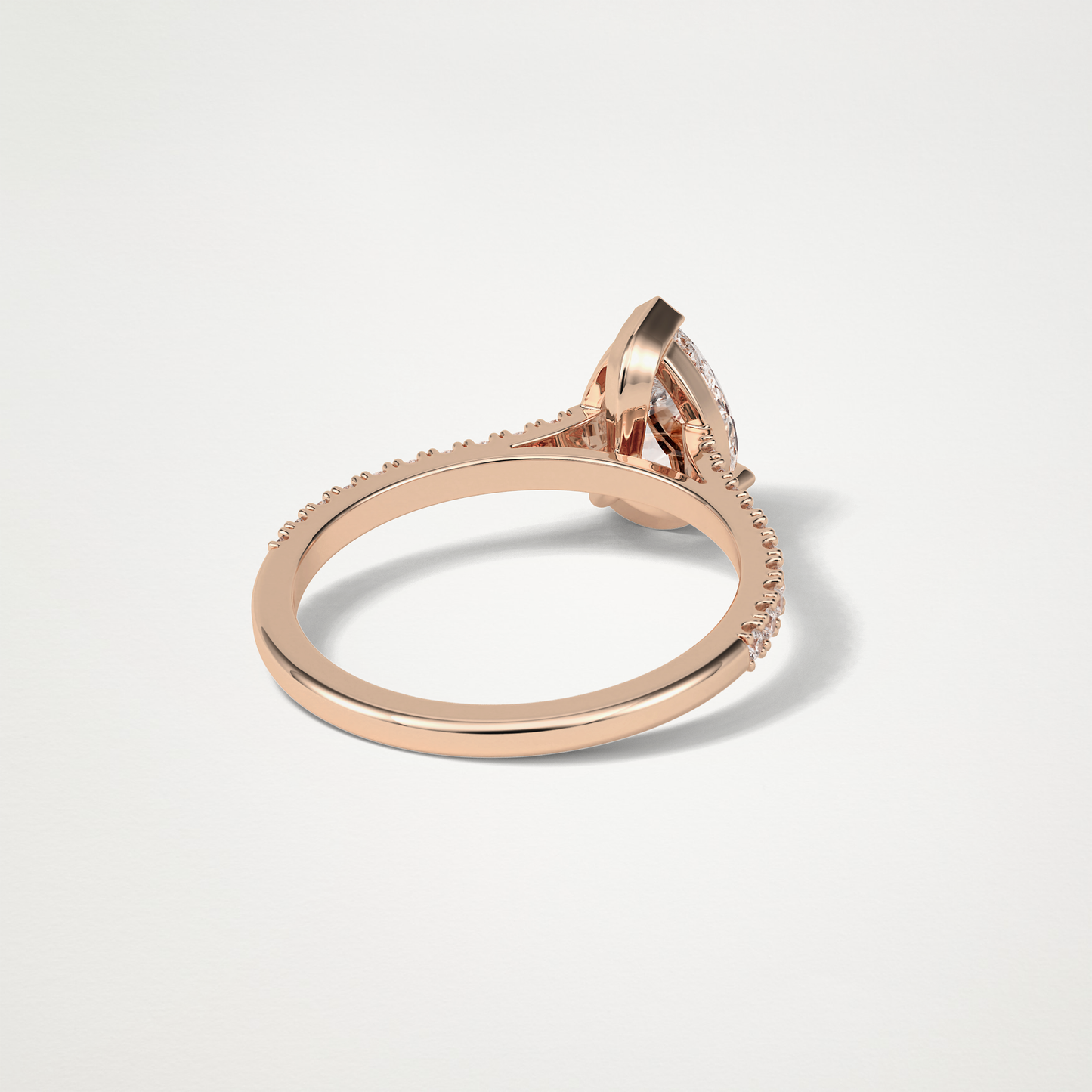 Pear Pave Engagement Ring – 1.33 CT Lab-Created Brilliance in 10K/14K/18K Gold
