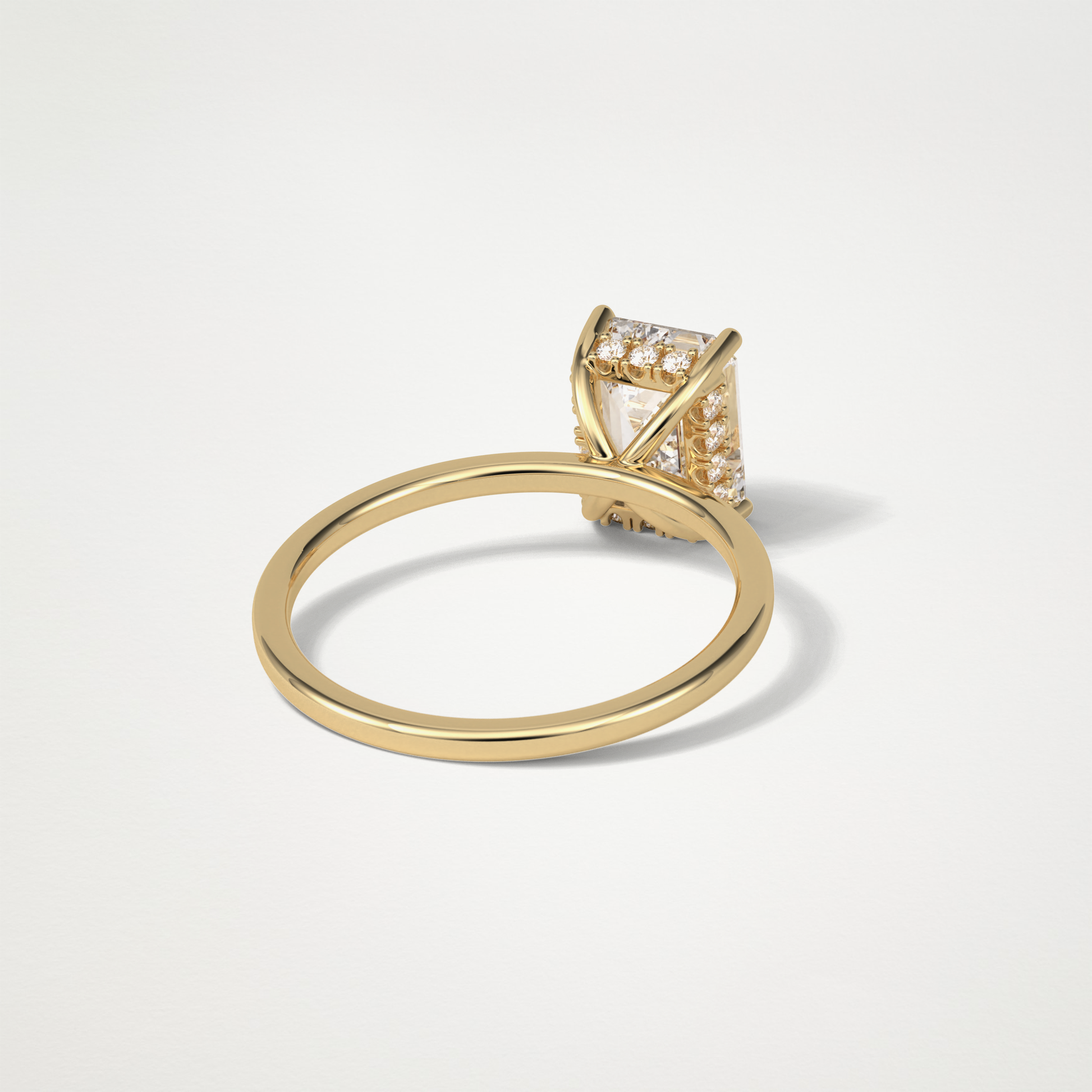 Emerald Hidden Halo Engagement Ring – 1.33 CT Lab-Created Brilliance in 10K/14K/18K Gold