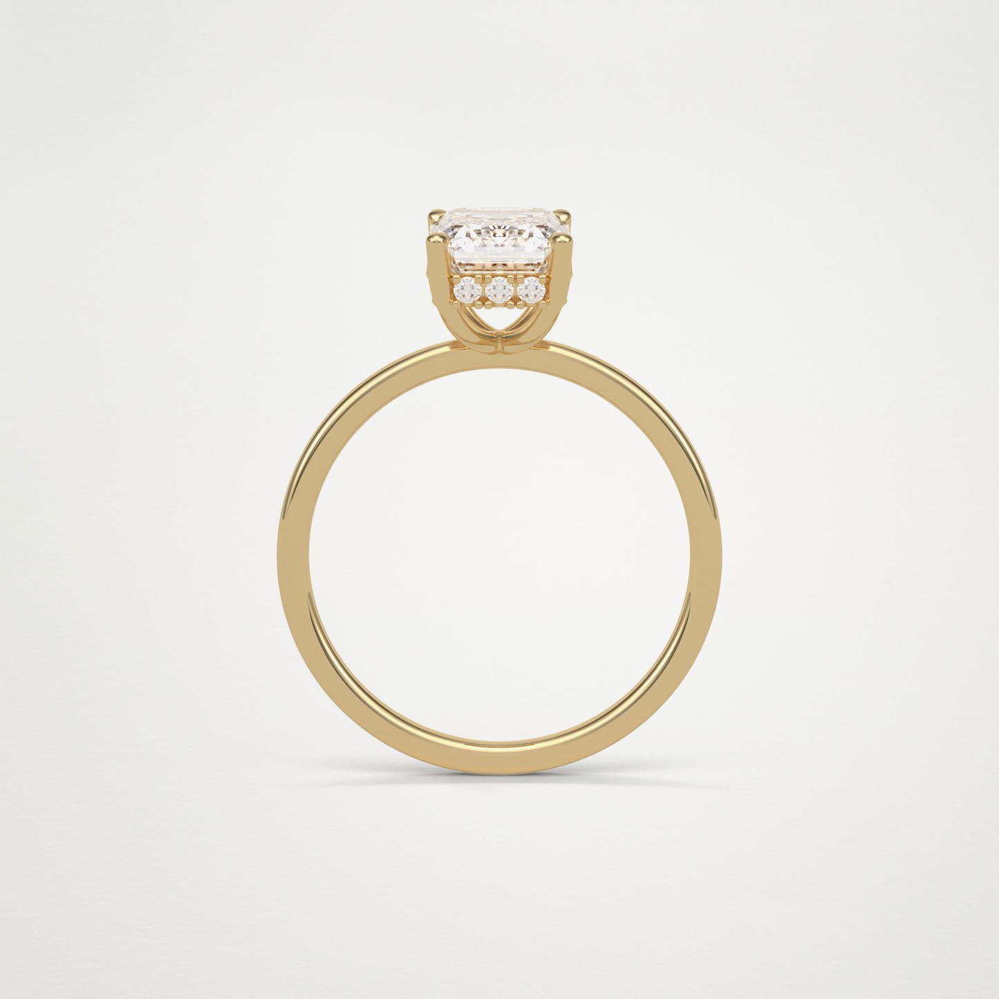 Emerald Hidden Halo Engagement Ring – 1.33 CT Lab-Created Brilliance in 10K/14K/18K Gold