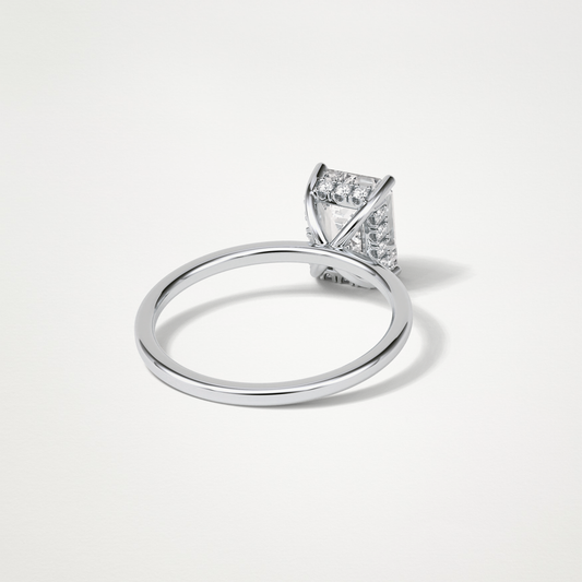 Emerald Hidden Halo Engagement Ring – 1.33 CT Lab-Created Brilliance in 10K/14K/18K Gold