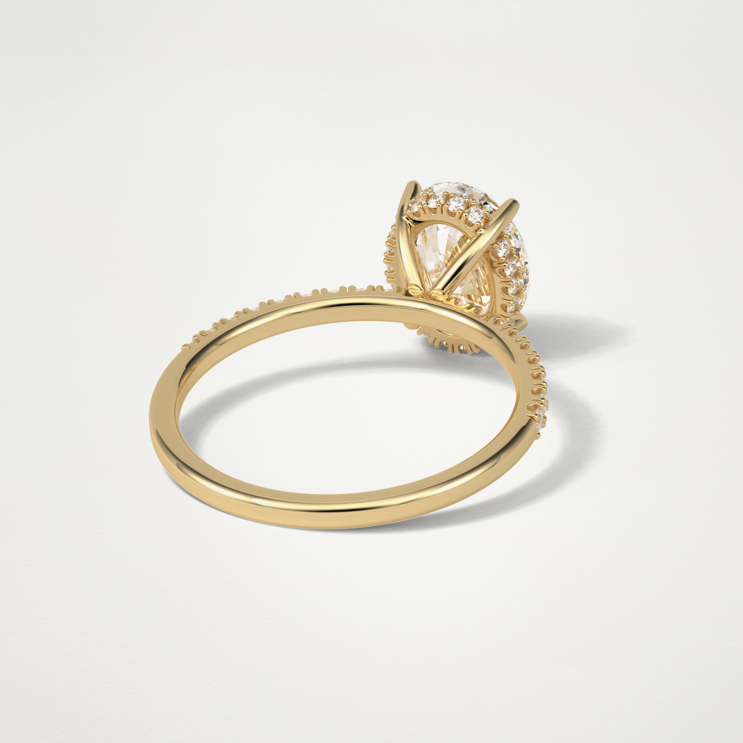Oval Hidden Halo & Pave Engagement Ring – 2.72 CT Lab-Created Brilliance in 10K/14K/18K Gold