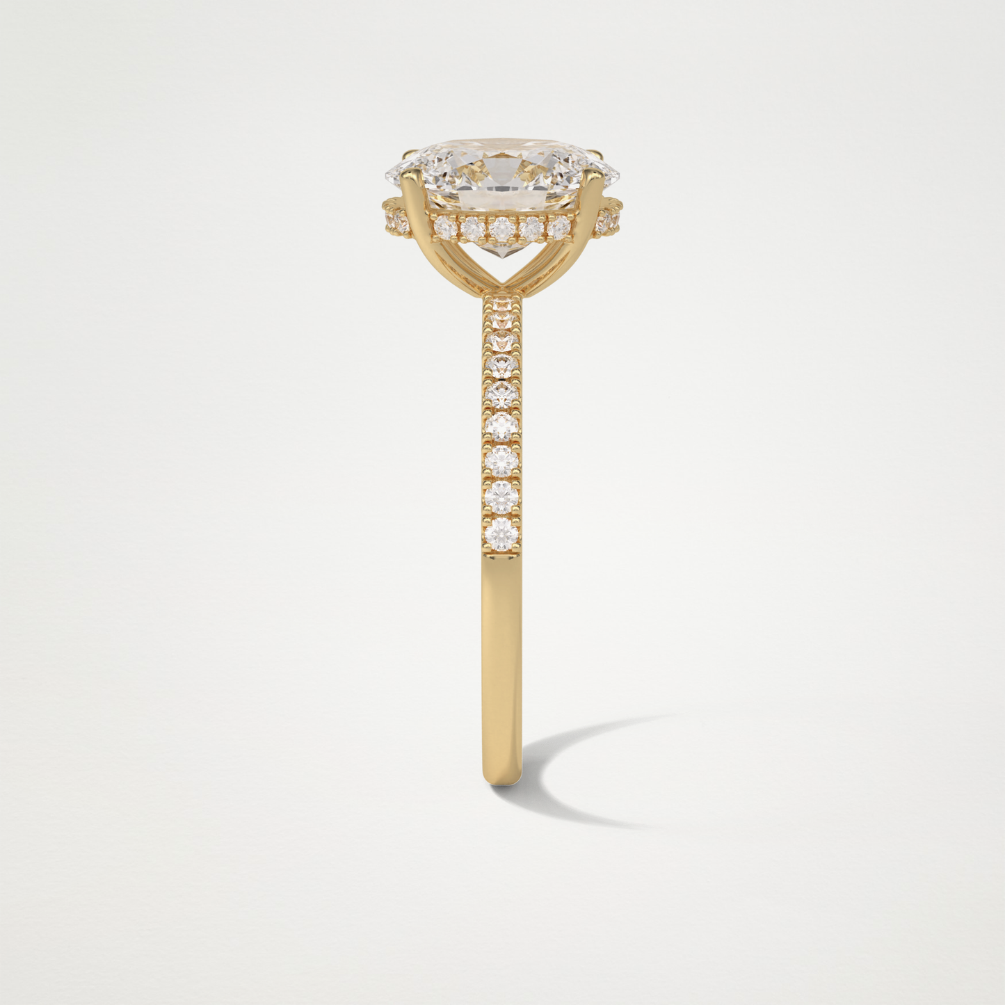 Oval Hidden Halo & Pave Engagement Ring – 2.72 CT Lab-Created Brilliance in 10K/14K/18K Gold