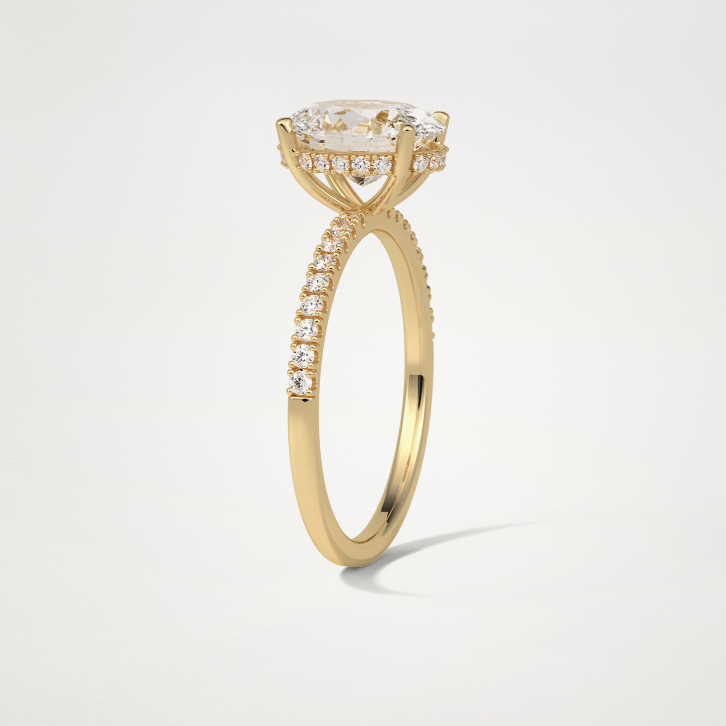 Oval Hidden Halo & Pave Engagement Ring – 2.72 CT Lab-Created Brilliance in 10K/14K/18K Gold