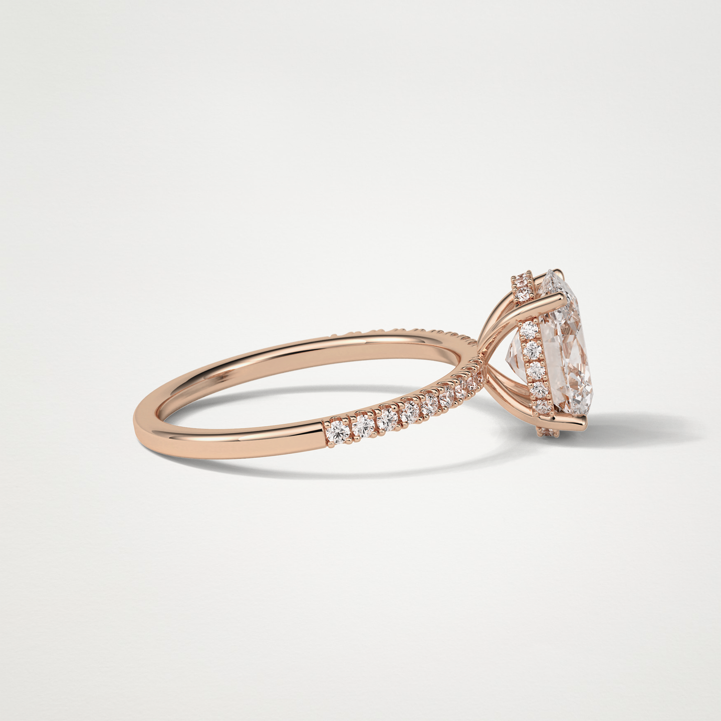 Oval Hidden Halo & Pave Engagement Ring – 2.72 CT Lab-Created Brilliance in 10K/14K/18K Gold