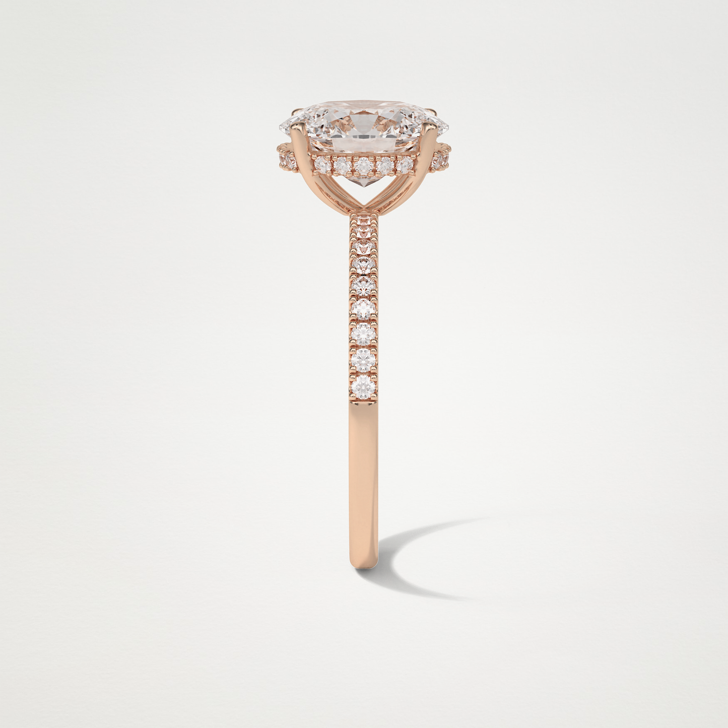Oval Hidden Halo & Pave Engagement Ring – 2.72 CT Lab-Created Brilliance in 10K/14K/18K Gold