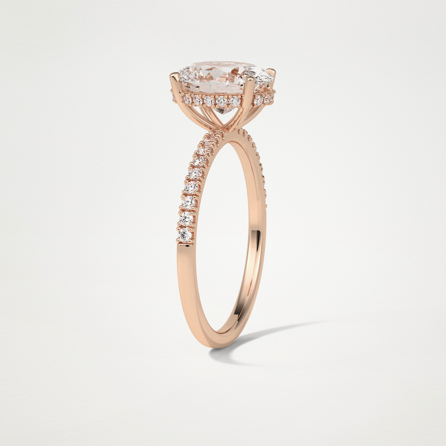 Oval Hidden Halo & Pave Engagement Ring – 2.72 CT Lab-Created Brilliance in 10K/14K/18K Gold