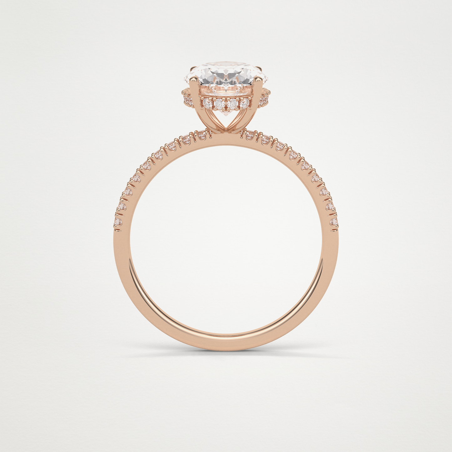 Oval Hidden Halo & Pave Engagement Ring – 2.72 CT Lab-Created Brilliance in 10K/14K/18K Gold