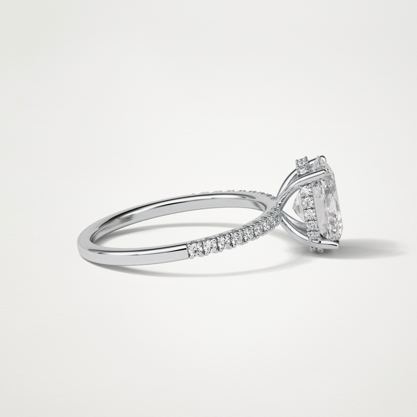 Oval Hidden Halo & Pave Engagement Ring – 2.72 CT Lab-Created Brilliance in 10K/14K/18K Gold