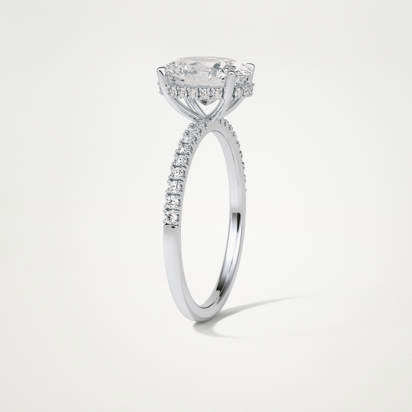 Oval Hidden Halo & Pave Engagement Ring – 2.72 CT Lab-Created Brilliance in 10K/14K/18K Gold