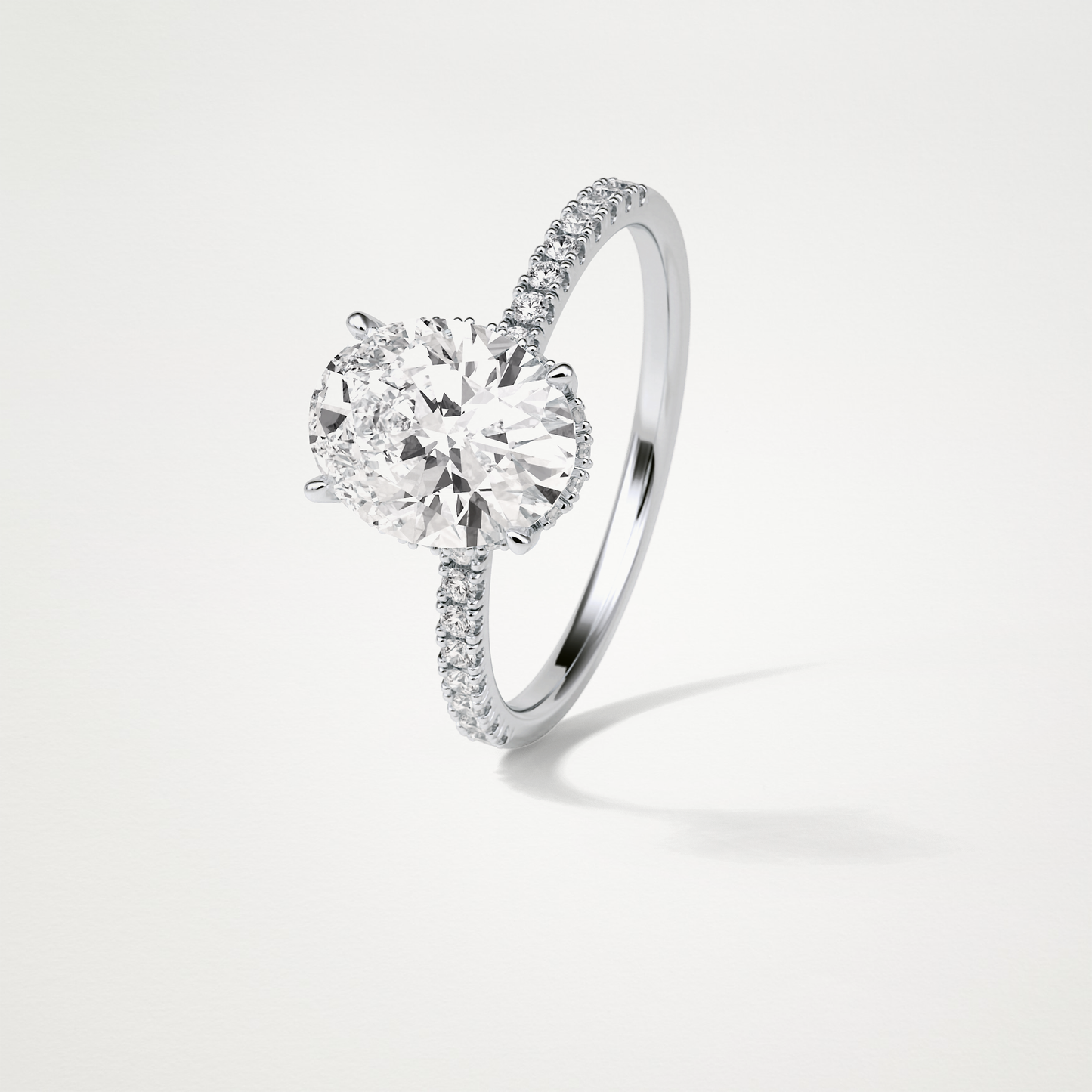 Oval Hidden Halo & Pave Engagement Ring – 2.72 CT Lab-Created Brilliance in 10K/14K/18K Gold