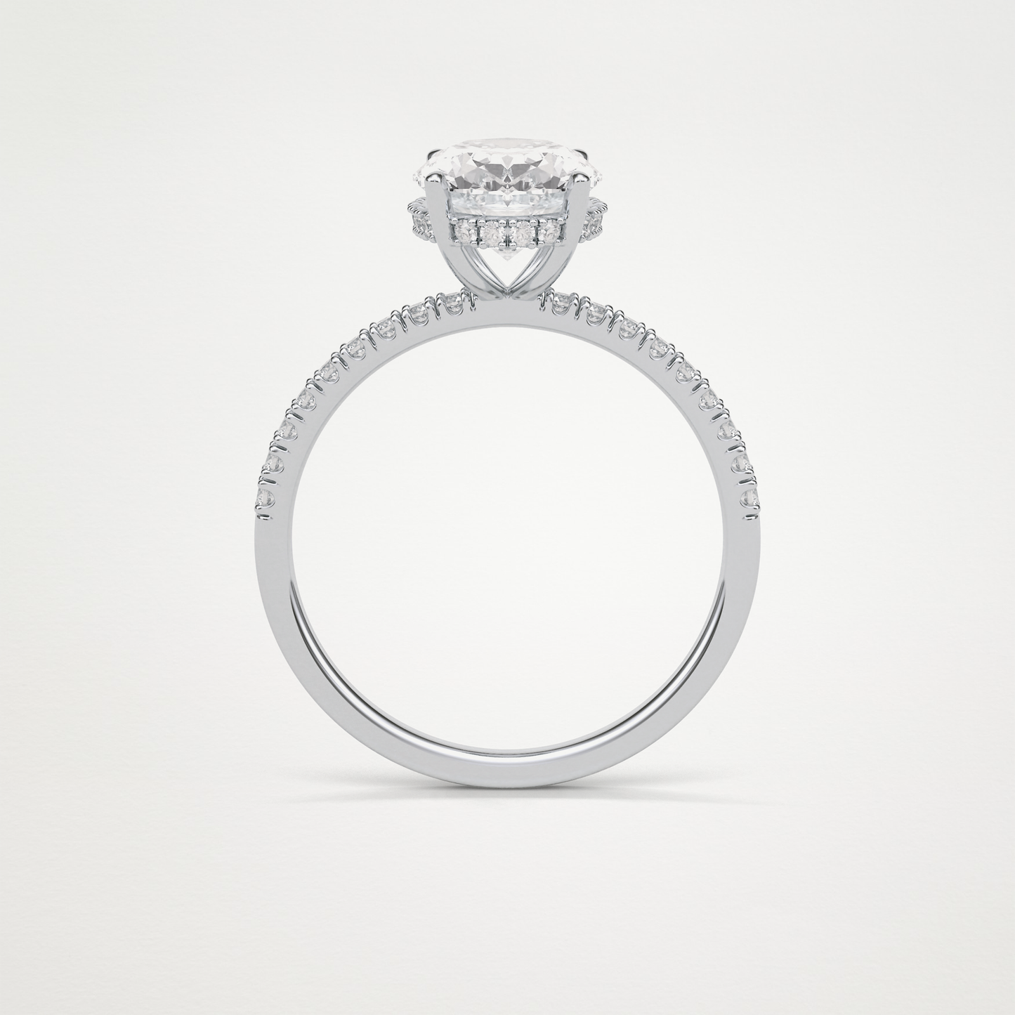Oval Hidden Halo & Pave Engagement Ring – 2.72 CT Lab-Created Brilliance in 10K/14K/18K Gold