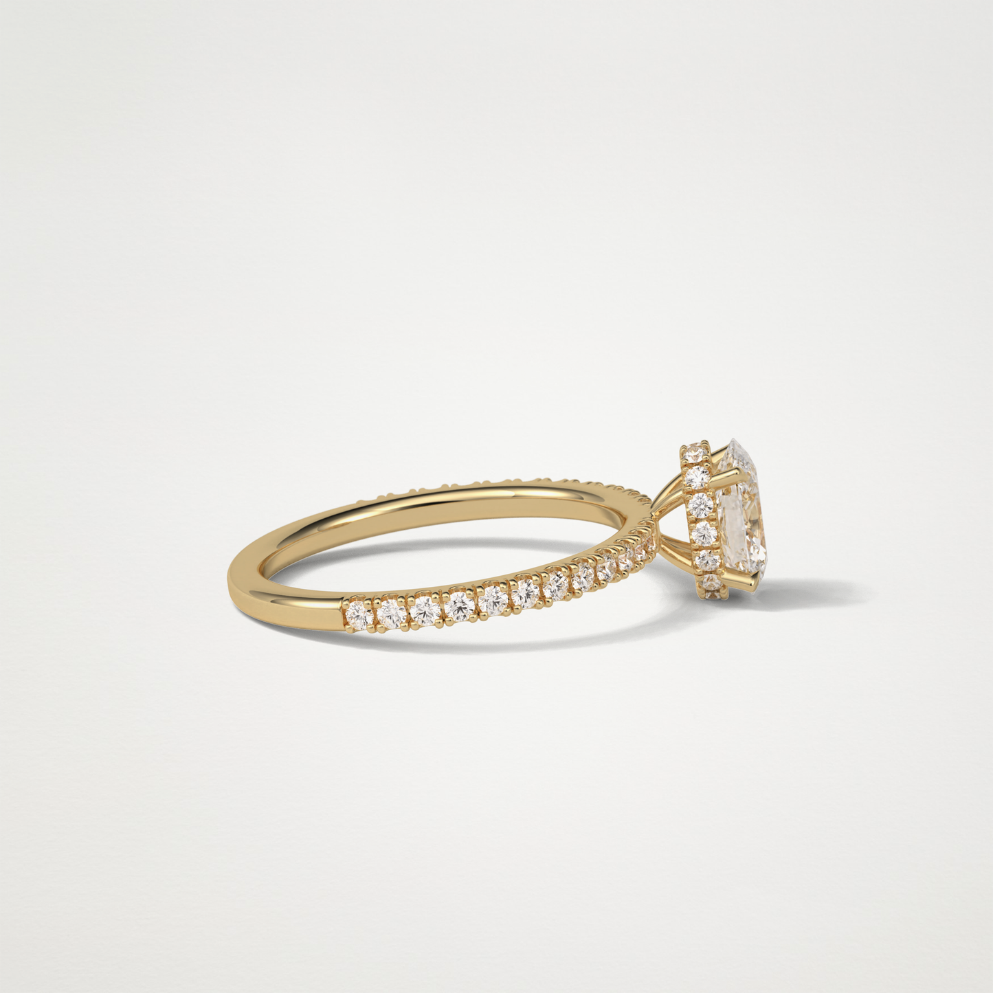 Oval Hidden Halo & Pave Engagement Ring – 1.33 CT Lab-Created Brilliance in 10K/14K/18K Gold