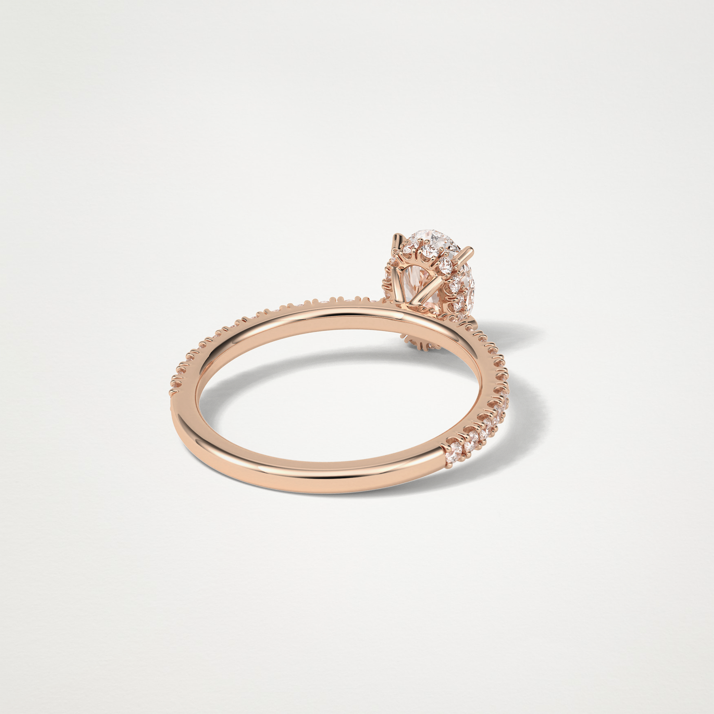 Oval Hidden Halo & Pave Engagement Ring – 1.33 CT Lab-Created Brilliance in 10K/14K/18K Gold