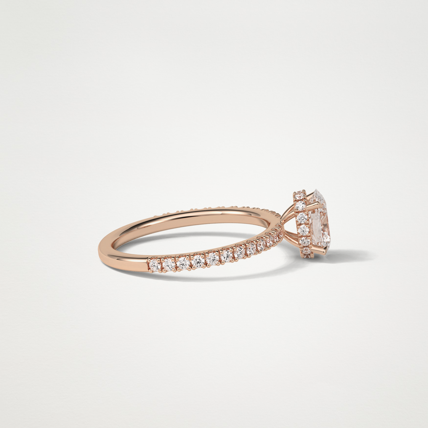 Oval Hidden Halo & Pave Engagement Ring – 1.33 CT Lab-Created Brilliance in 10K/14K/18K Gold