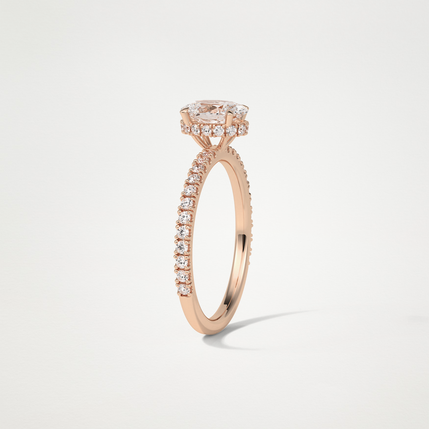 Oval Hidden Halo & Pave Engagement Ring – 1.33 CT Lab-Created Brilliance in 10K/14K/18K Gold