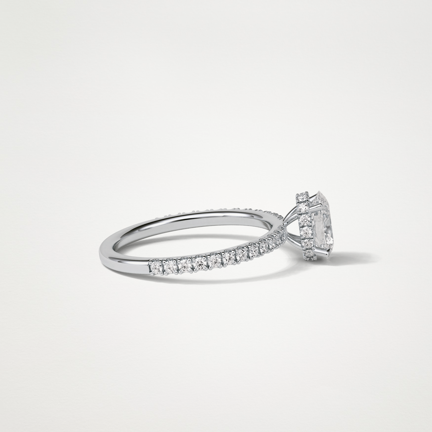 Oval Hidden Halo & Pave Engagement Ring – 1.33 CT Lab-Created Brilliance in 10K/14K/18K Gold