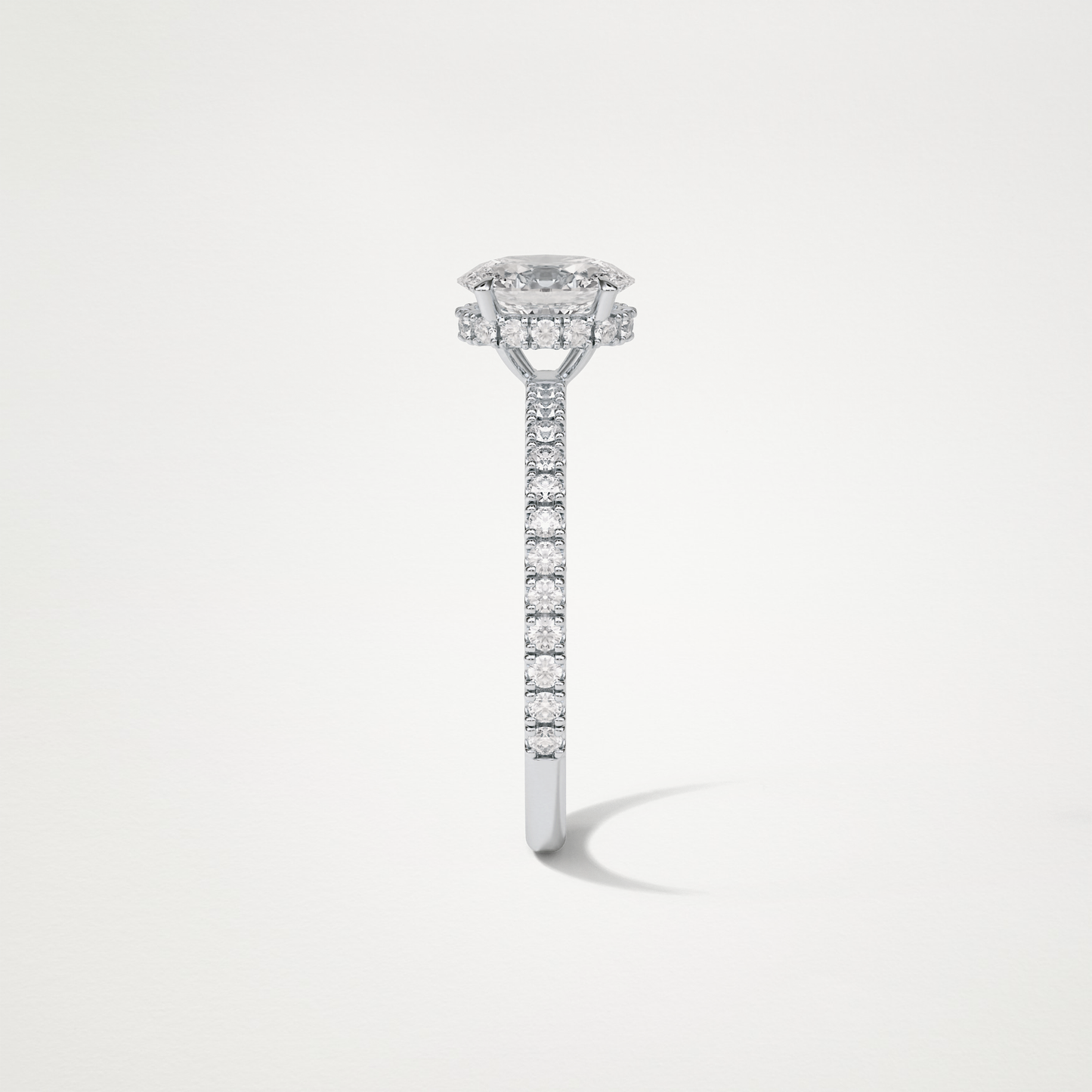 Oval Hidden Halo & Pave Engagement Ring – 1.33 CT Lab-Created Brilliance in 10K/14K/18K Gold