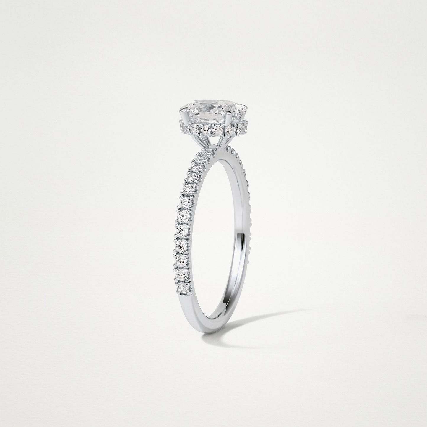 Oval Hidden Halo & Pave Engagement Ring – 1.33 CT Lab-Created Brilliance in 10K/14K/18K Gold