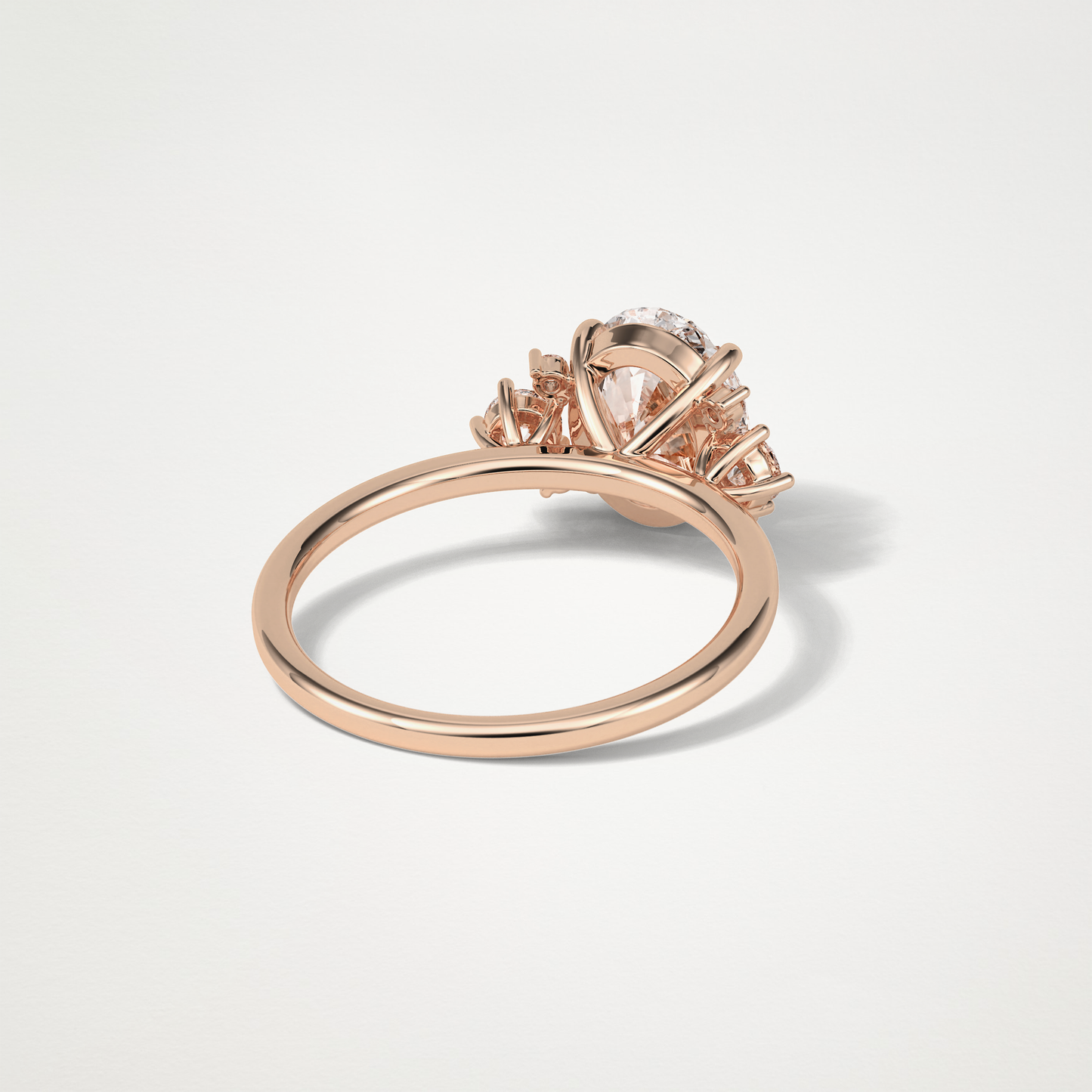 Oval Cluster Engagement Ring – 1.91 CT Lab-Created Brilliance in 10K/14K/18K Gold