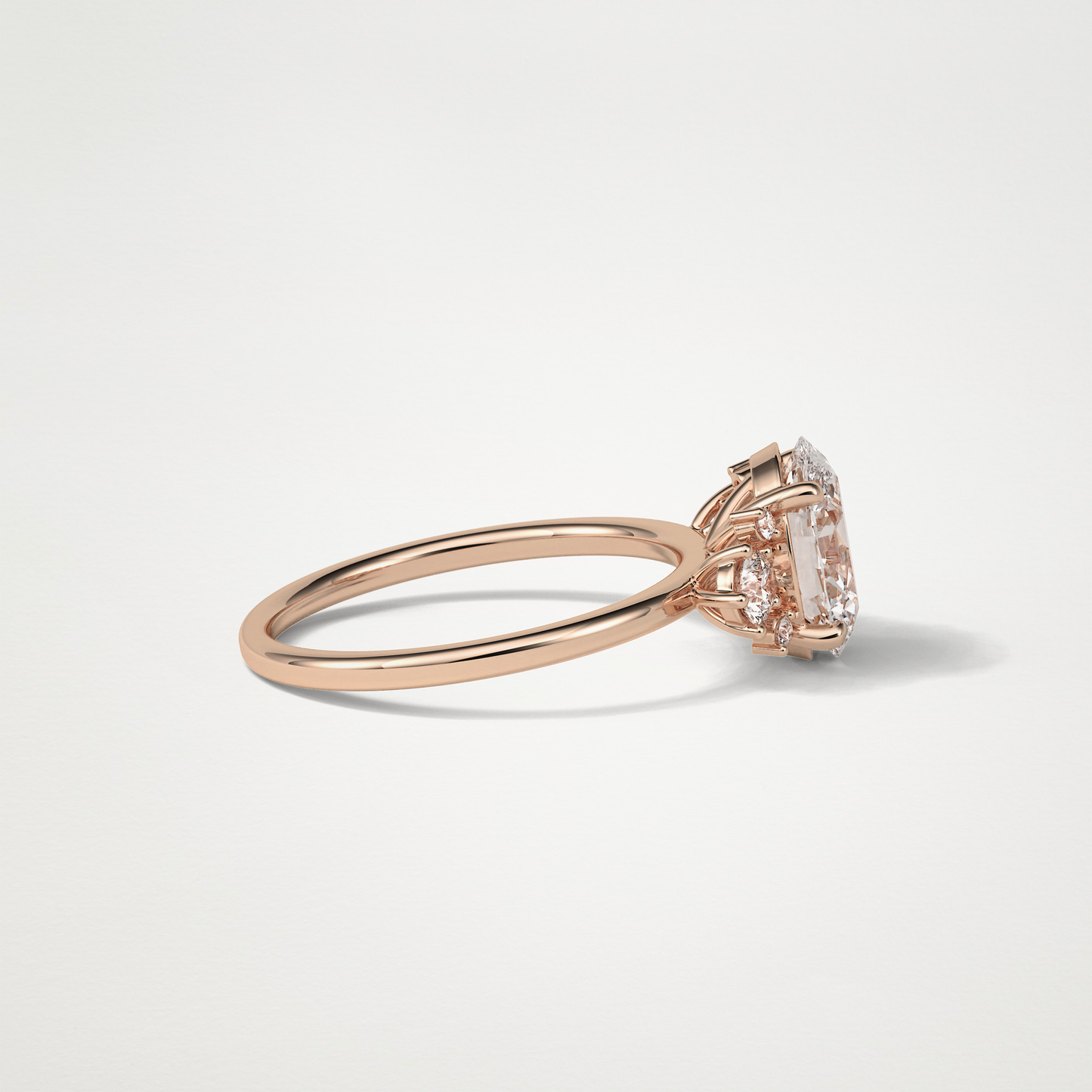 Oval Cluster Engagement Ring – 1.91 CT Lab-Created Brilliance in 10K/14K/18K Gold