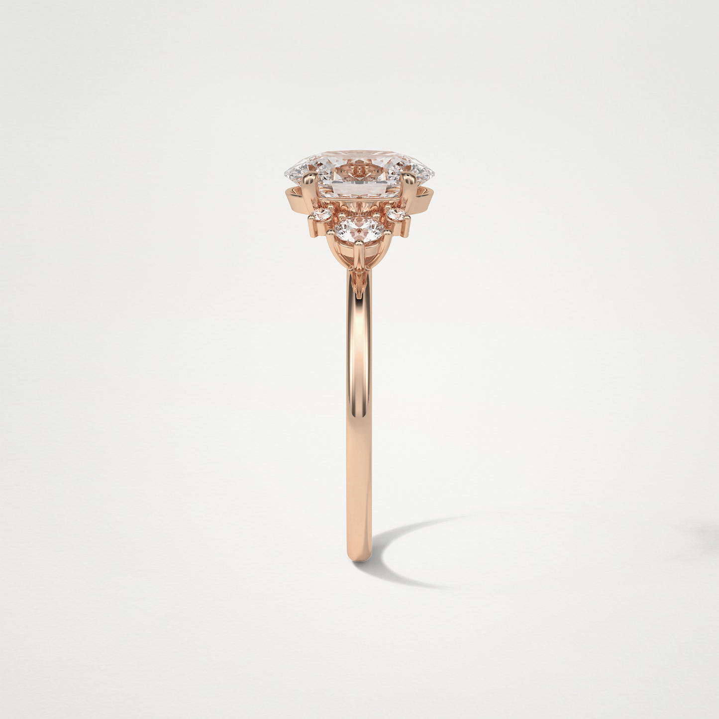 Oval Cluster Engagement Ring – 1.91 CT Lab-Created Brilliance in 10K/14K/18K Gold