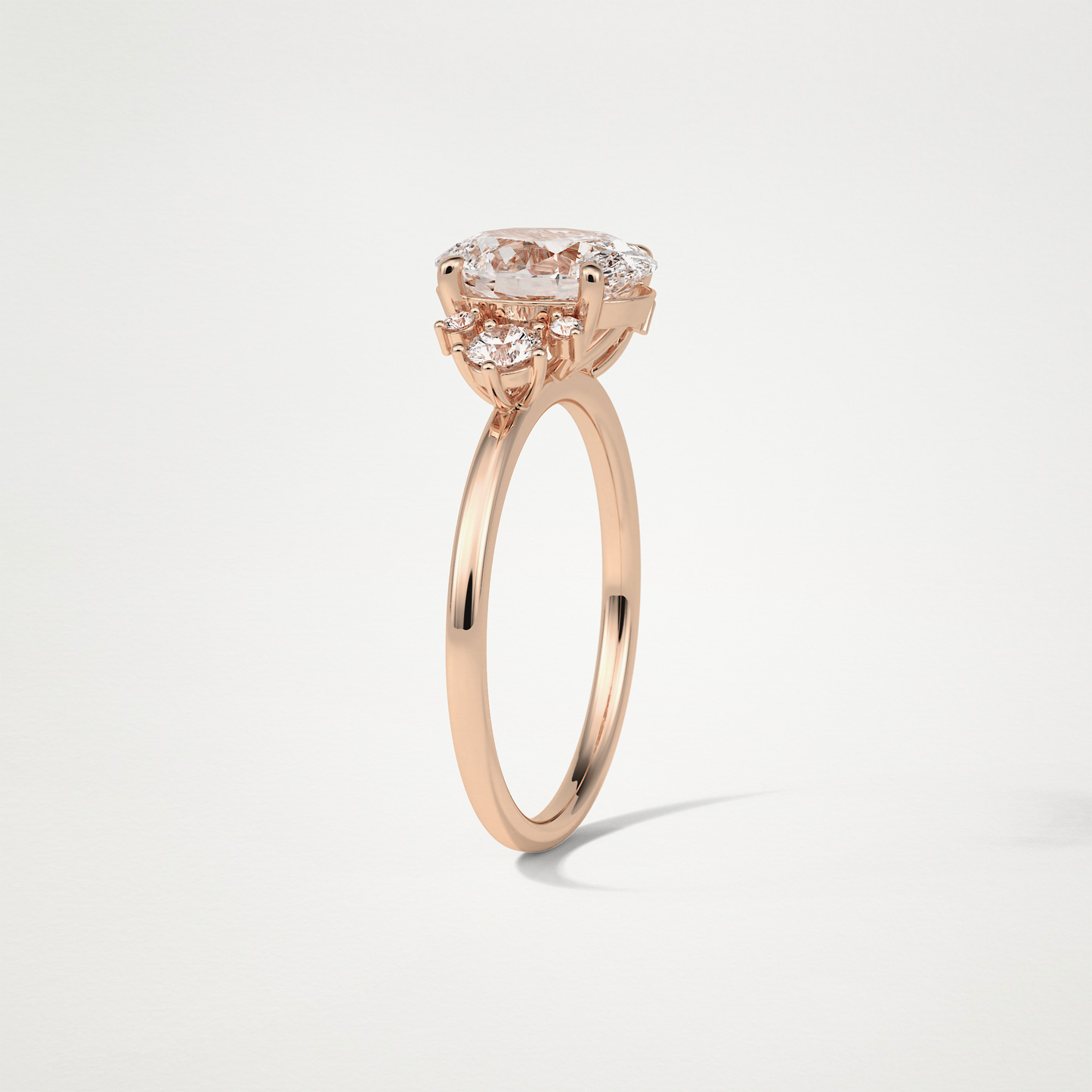Oval Cluster Engagement Ring – 1.91 CT Lab-Created Brilliance in 10K/14K/18K Gold